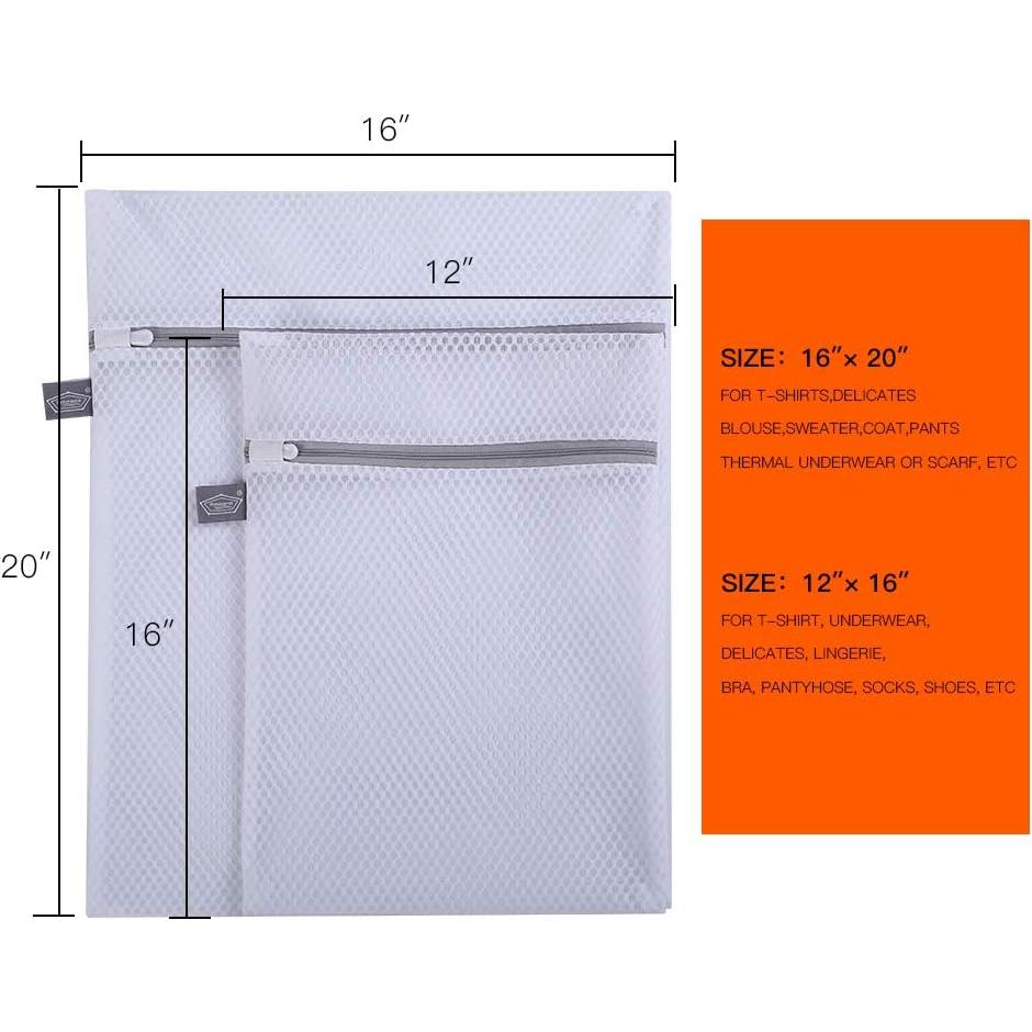 Bolsas de Lavandería Kimmama 2 Piezas Malla Poliester 1L y 1M