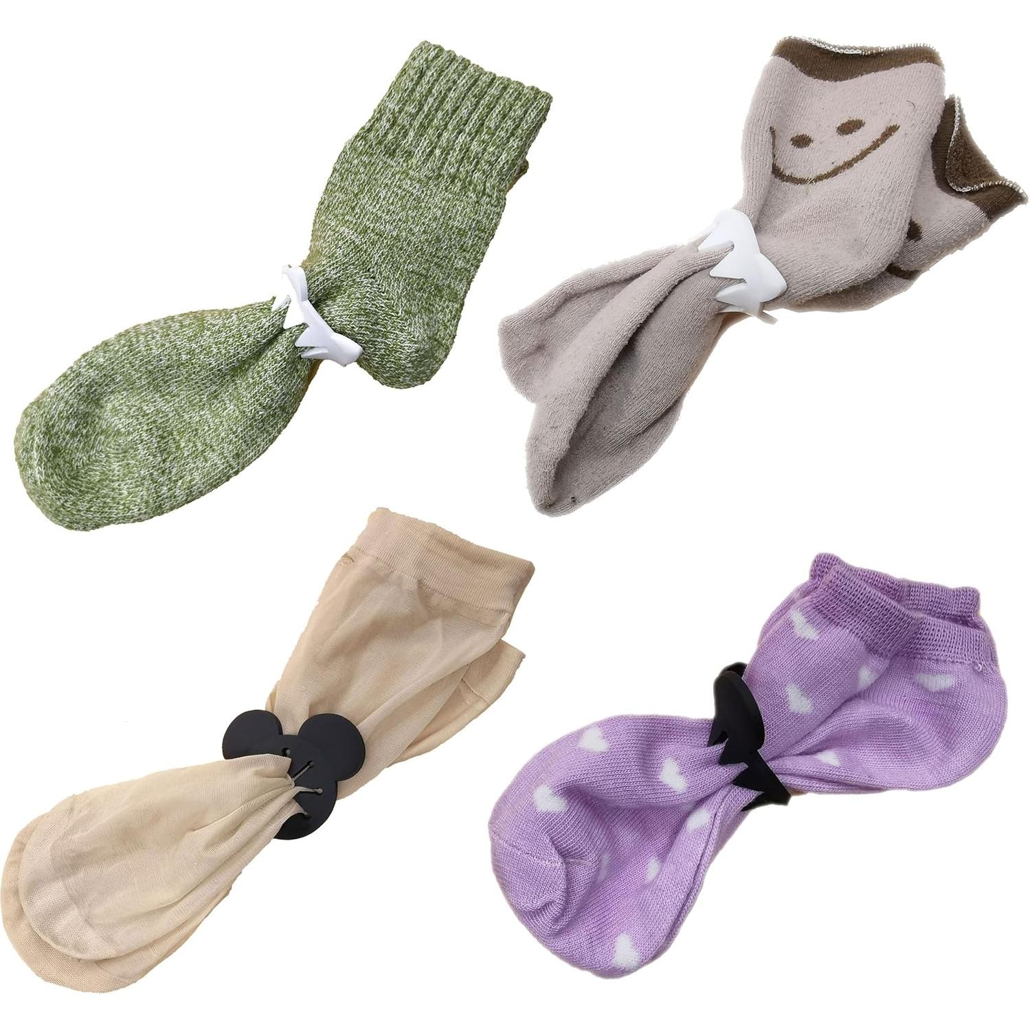 Cooplay 20 Anillos Sujetadores de Calcetines Silicona