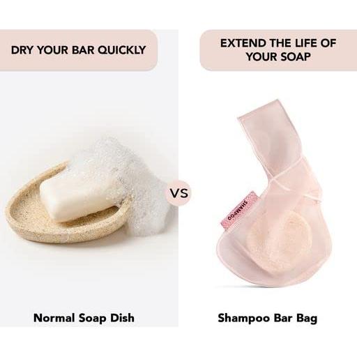 Bolsa de Malla Reciclada Kitsch para Jabón y Champú Rubor