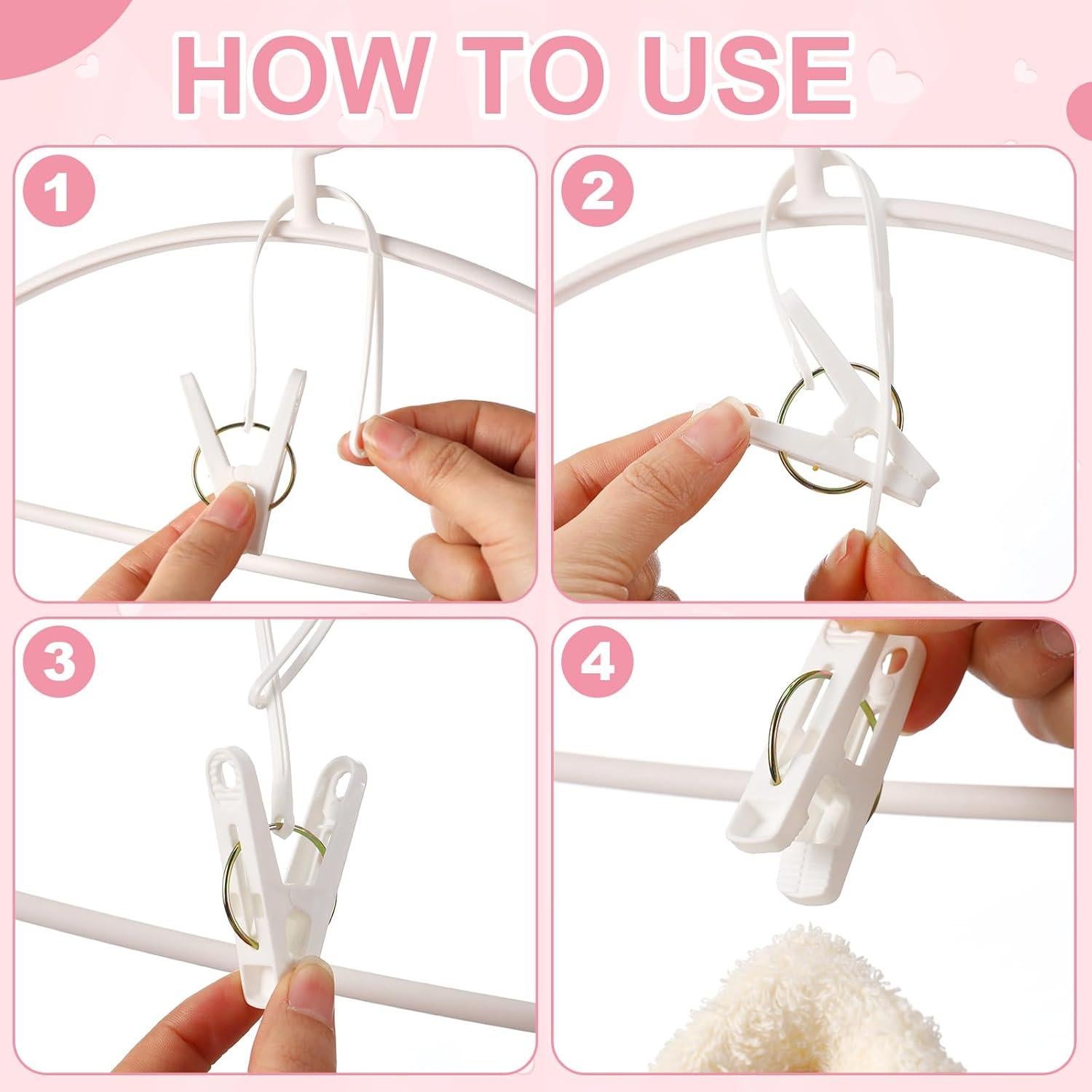 Honeydak 60 Clips Colgantes de Ropa Multiusos Blancos