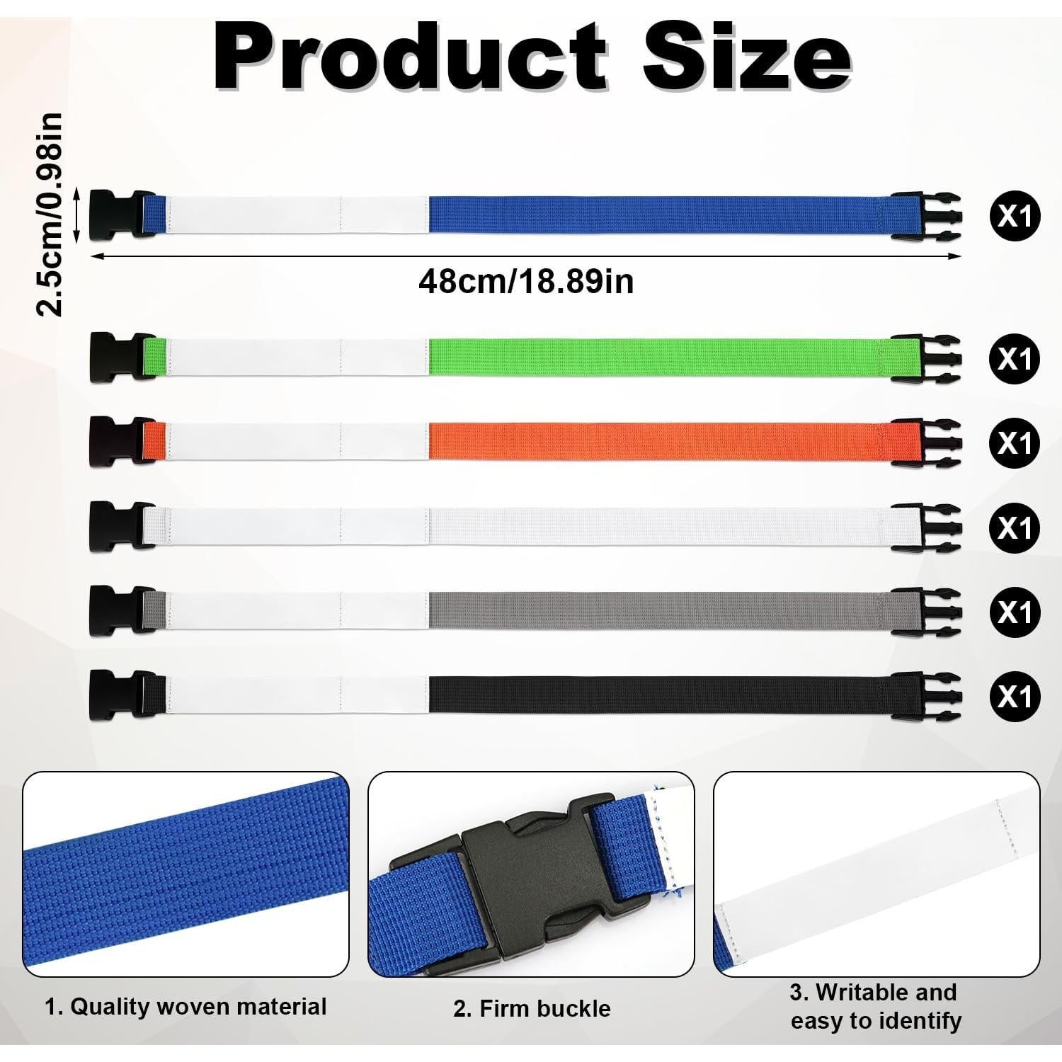 Correas de Lavandería PEUTIER 6 Piezas 48x2.5cm Multicolor