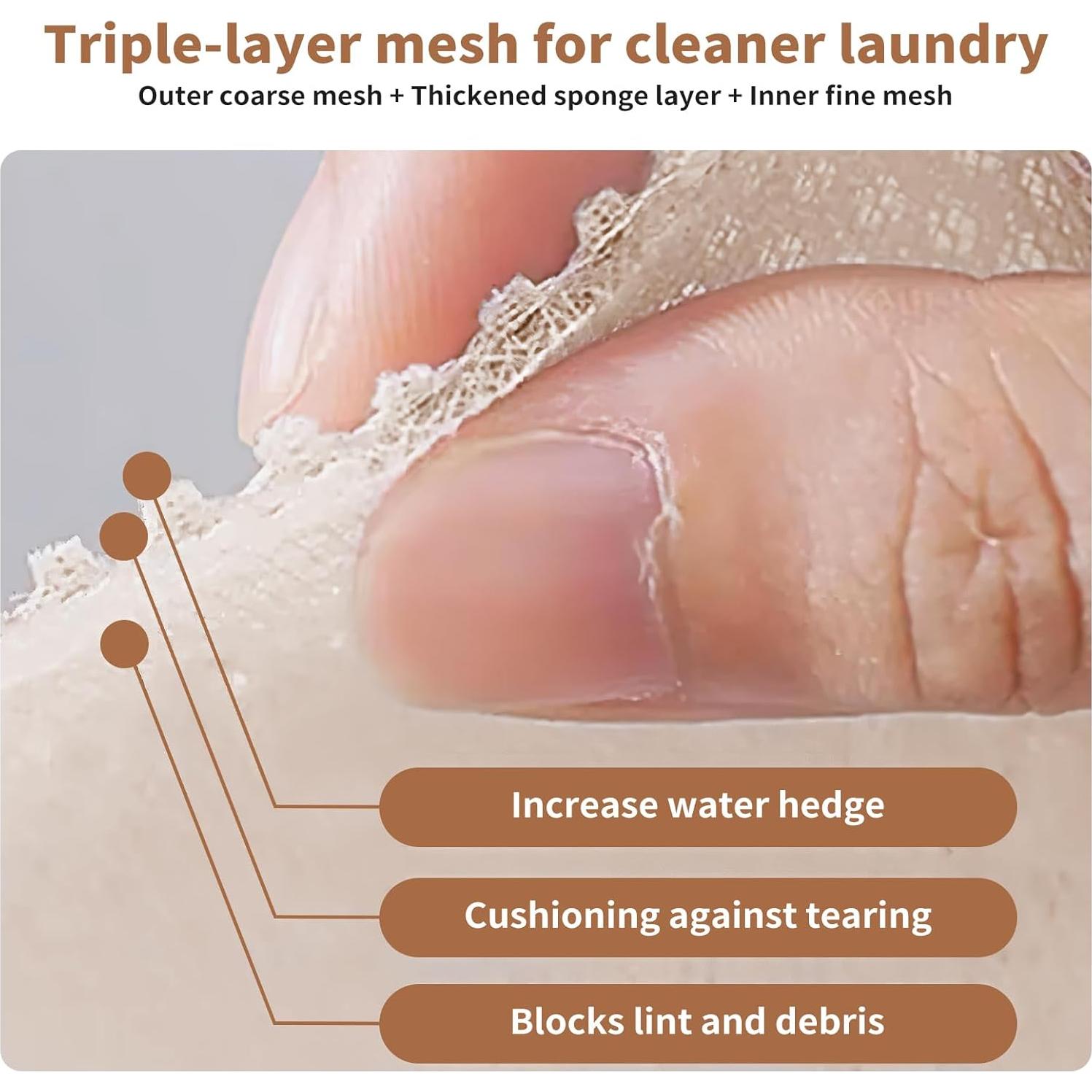 Paquete de 3 bolsas de lavandería MDSXO para calcetines