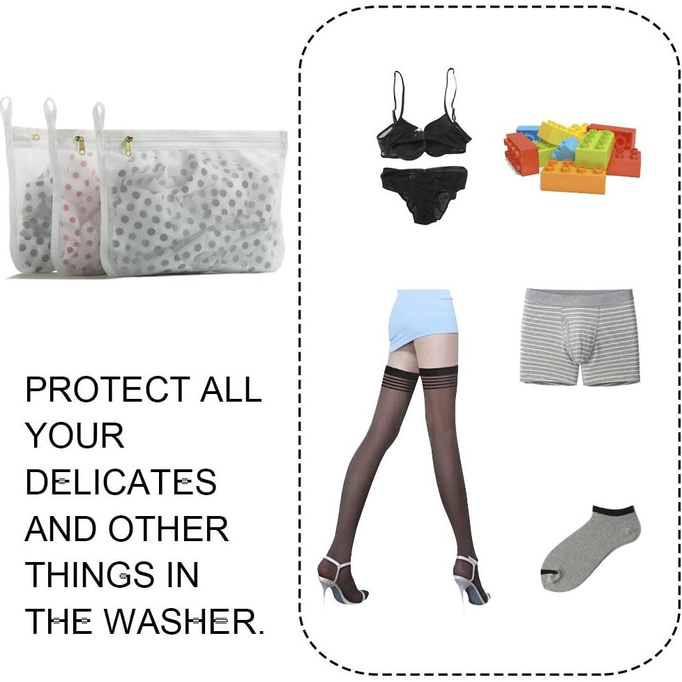 Bolsas de Lavandería Delicadas TENRAI - 3 Pequeñas, Blanco