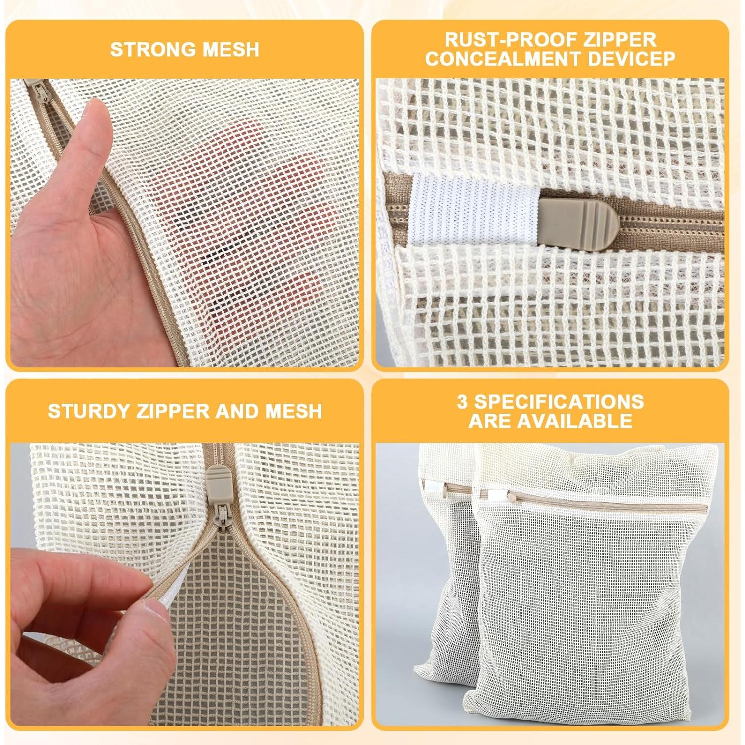 Set de 6 Bolsas de Lavandería de Algodón SynHHergyx con Cremallera