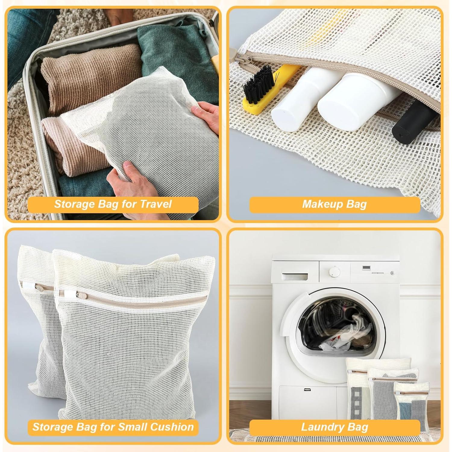 Set de 6 Bolsas de Lavandería de Algodón SynHHergyx con Cremallera