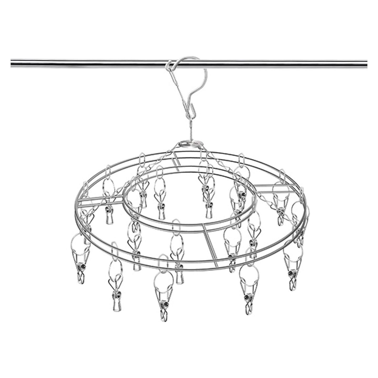 Soporte para Secar Ropa SYJINHUASY Acero Inoxidable 20 Clips
