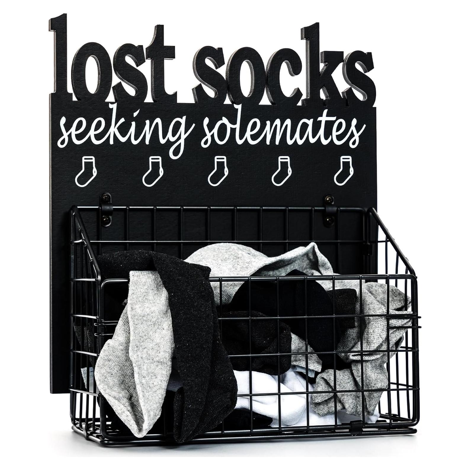 Cesta de Calcetines Perdidos CQNET - Decorativa y Funcional