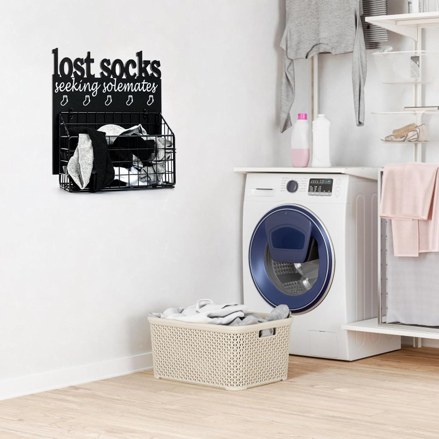 Cesta de Calcetines Perdidos CQNET - Decorativa y Funcional