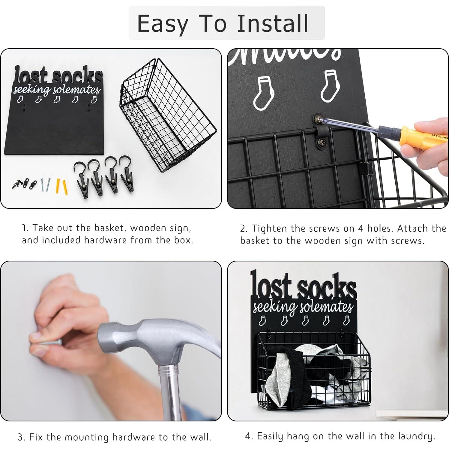 Cesta de Calcetines Perdidos CQNET - Decorativa y Funcional