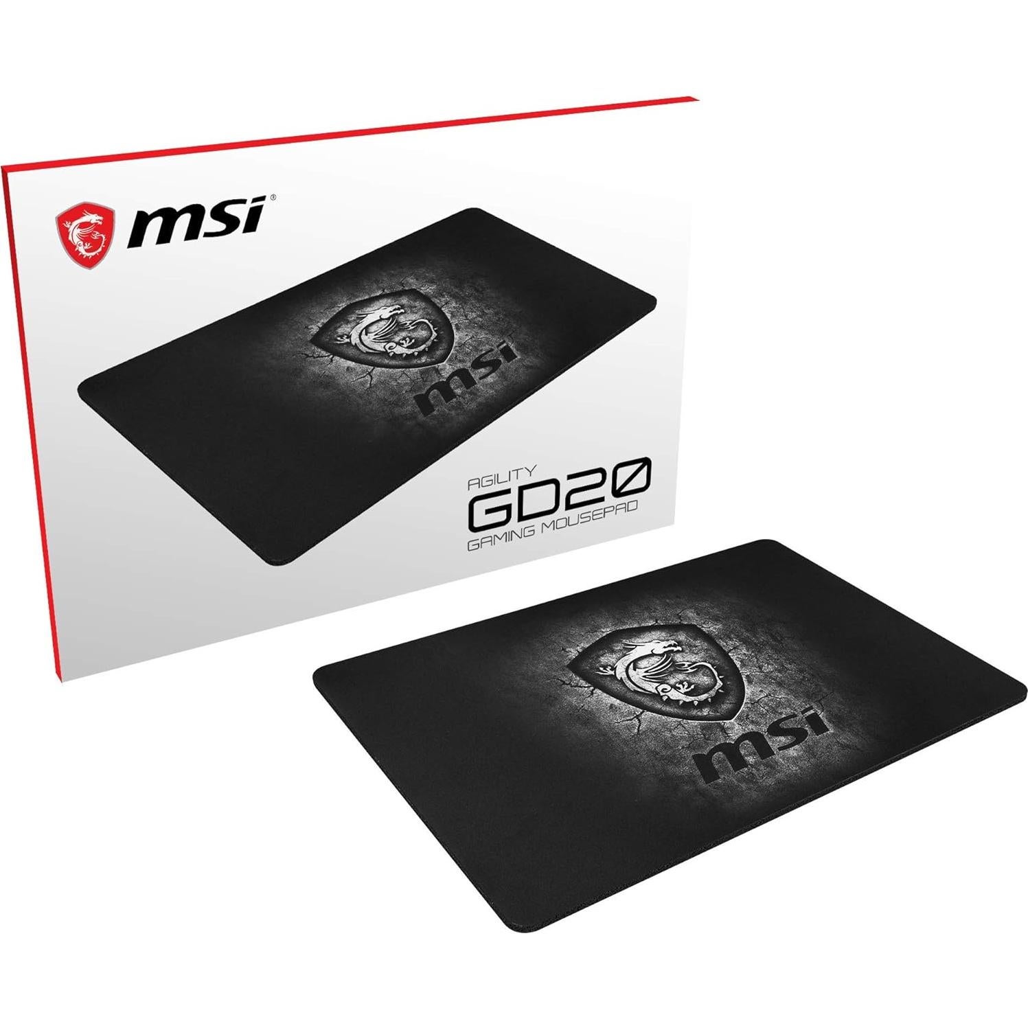 Alfombrilla de Juego MSI Agility GD20, 32x22 cm, Antideslizante