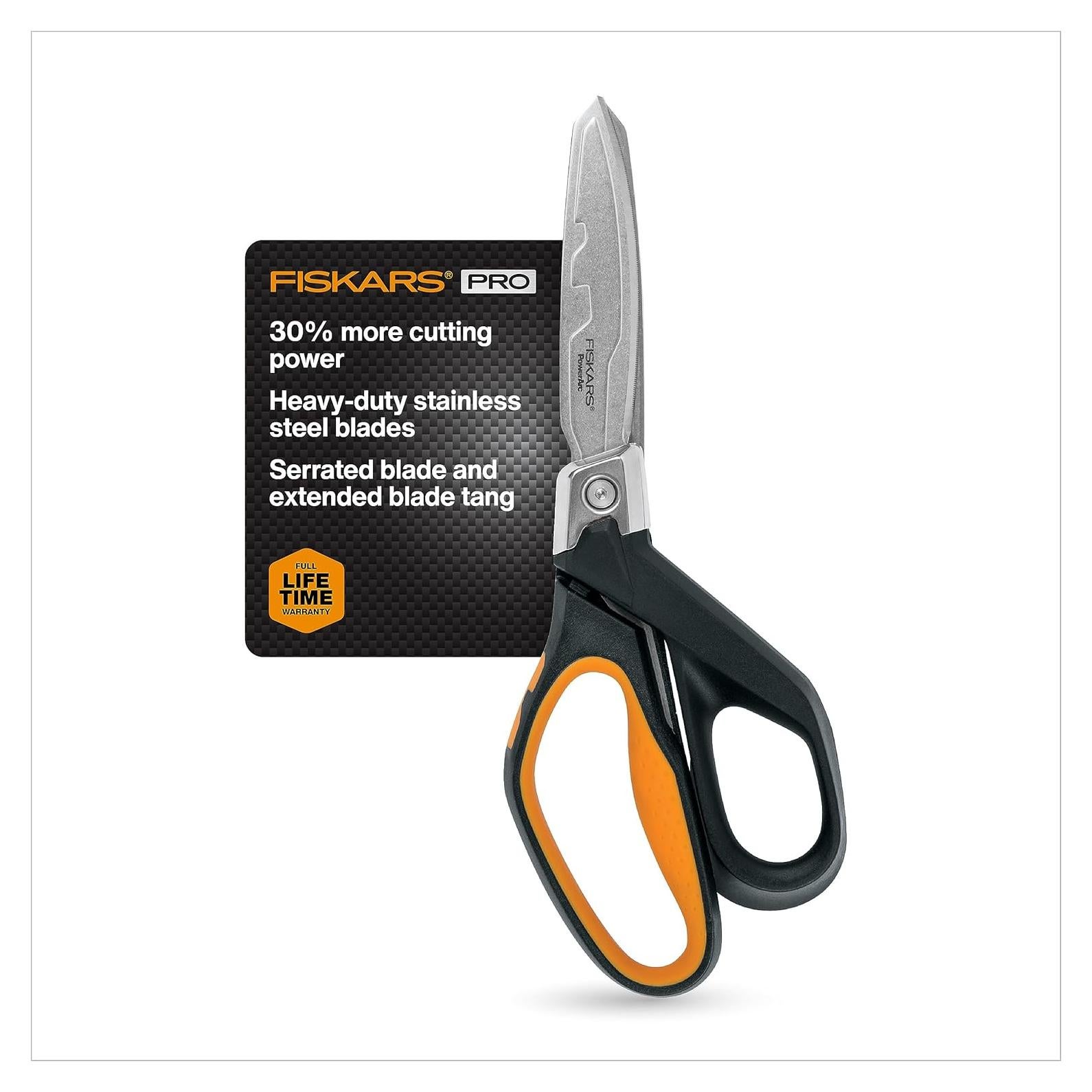 Tijeras Fiskars Pro PowerArc 25.4 cm Acero Inoxidable Naranja/Negro