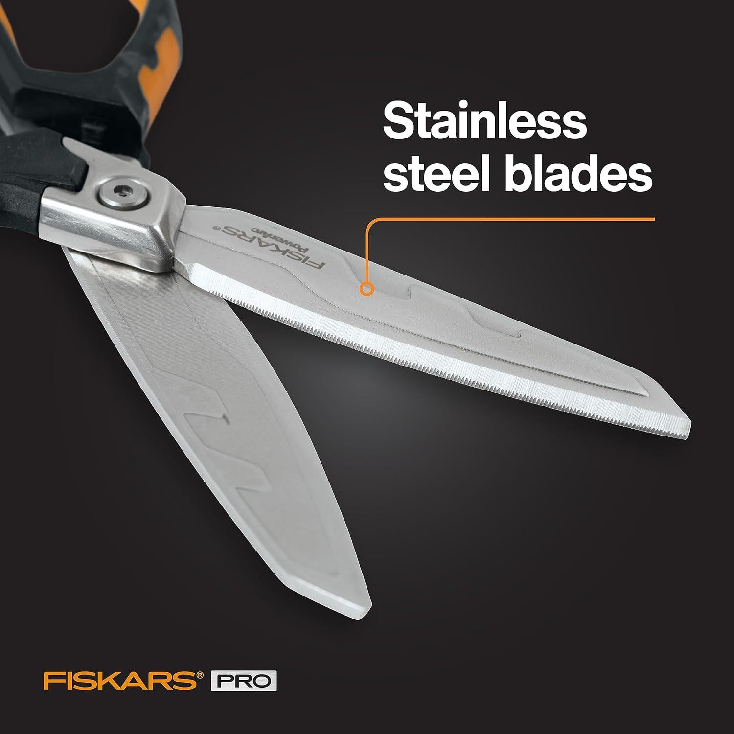 Tijeras Fiskars Pro PowerArc 25.4 cm Acero Inoxidable Naranja/Negro