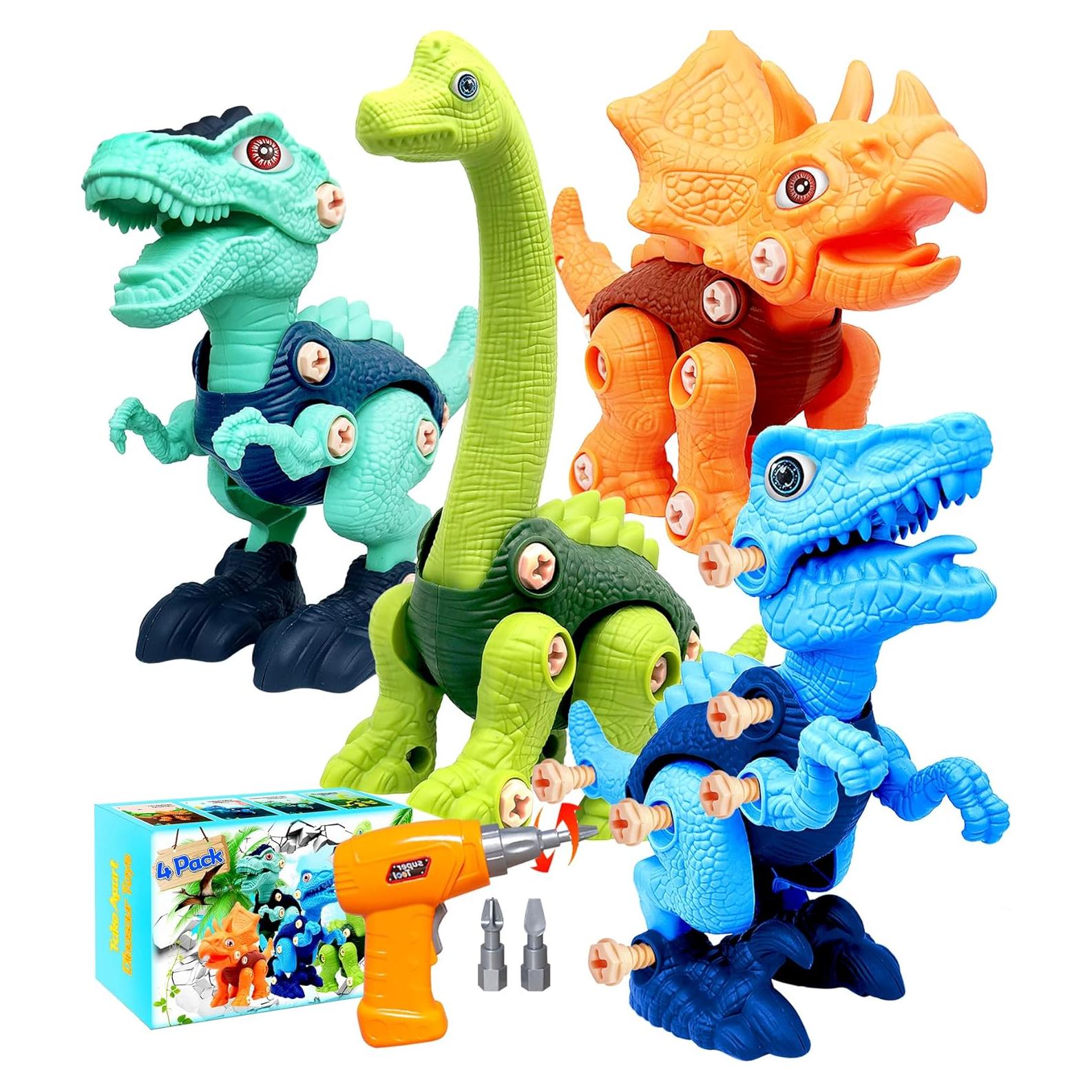 Juguetes de Dinosaurios Desarmables con Taladro Eléctrico