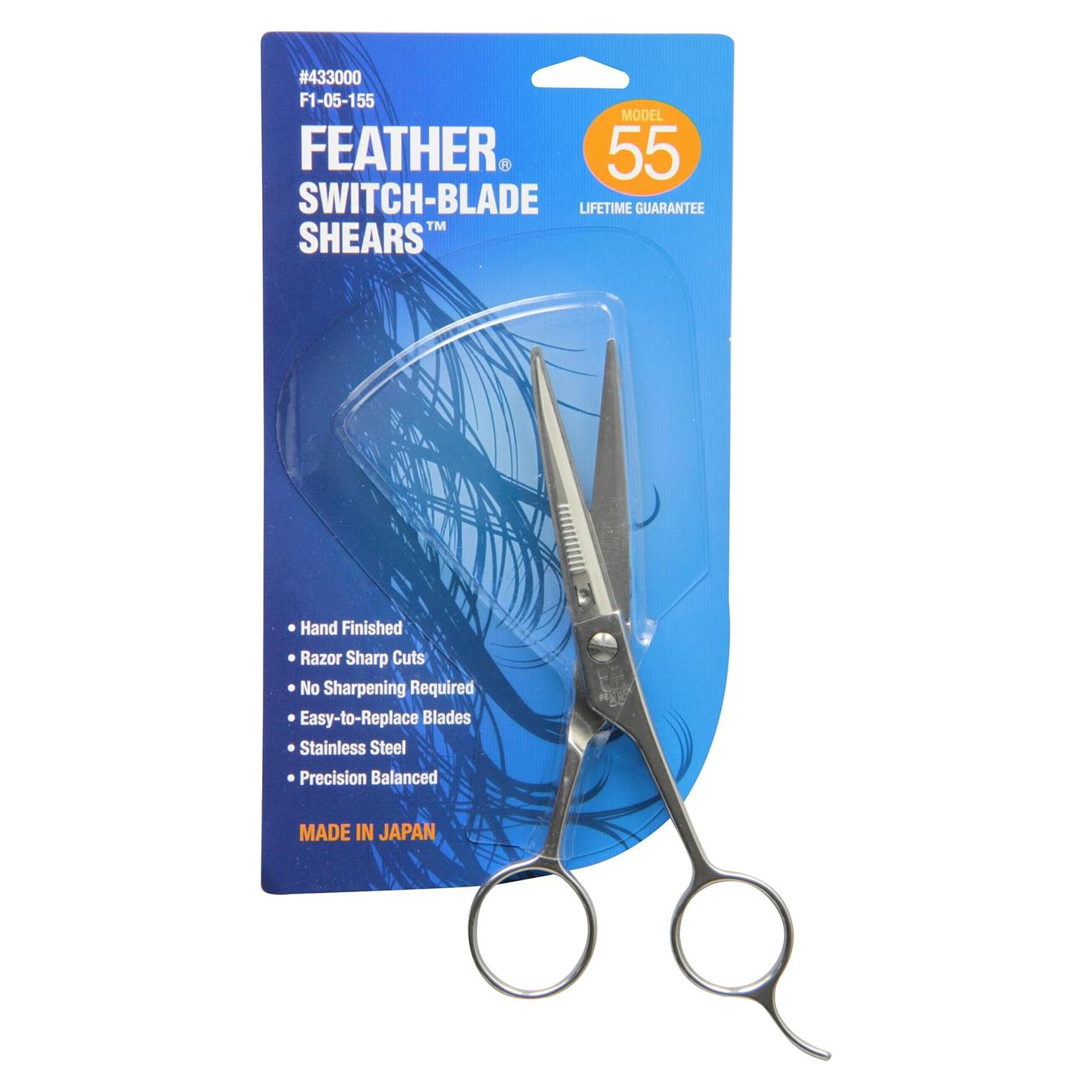 Tijeras Plegables No.55 Feather 14 cm - Reemplazo de Cuchillas