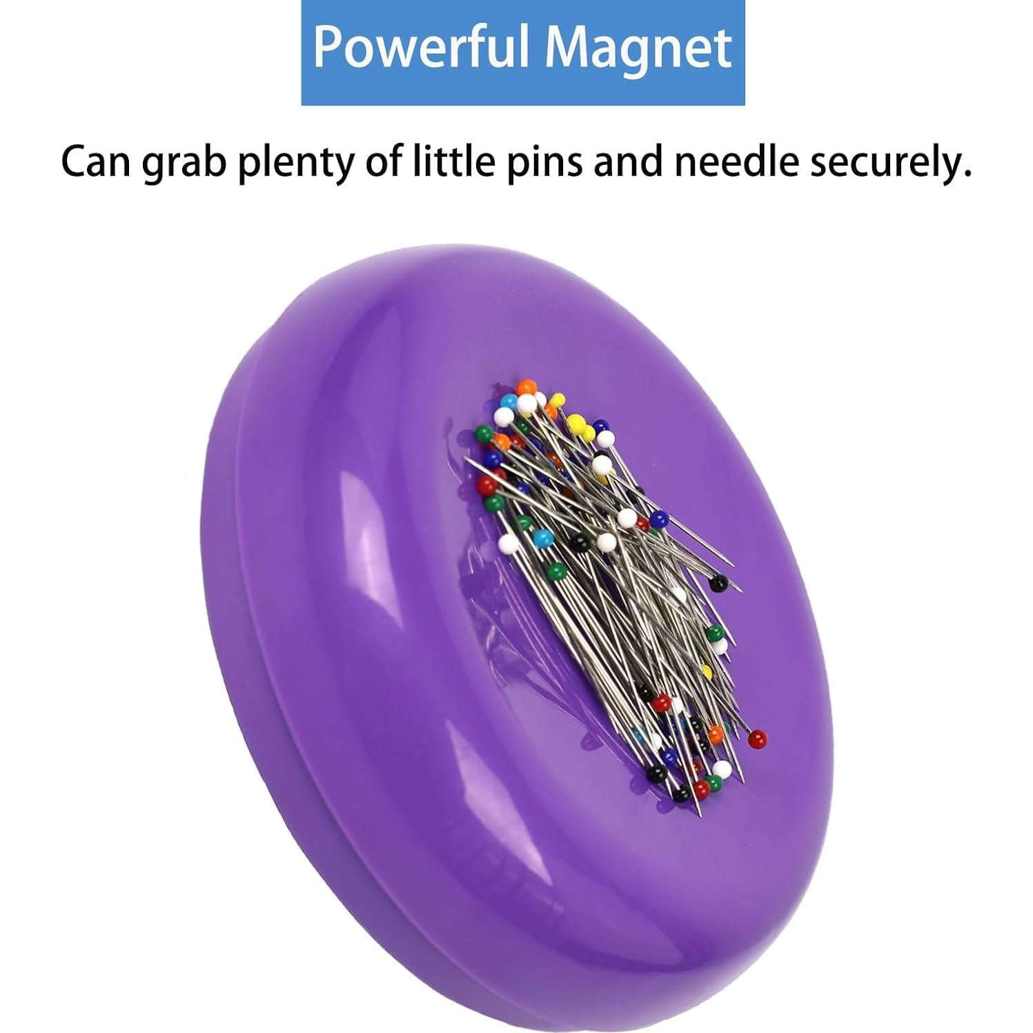 Cojín Magnético Hilltian con 100 Alfileres Plásticos - Púrpura