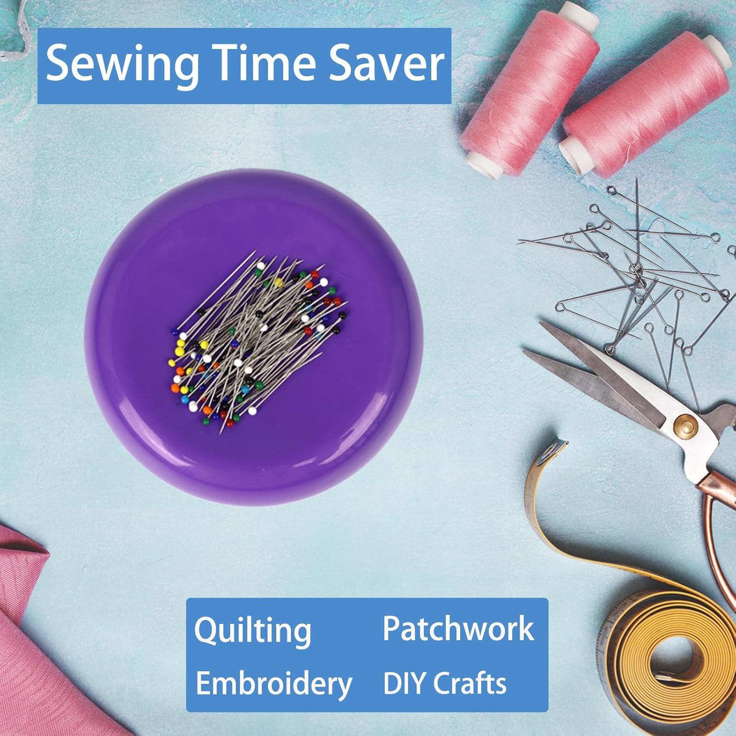 Cojín Magnético Hilltian con 100 Alfileres Plásticos - Púrpura