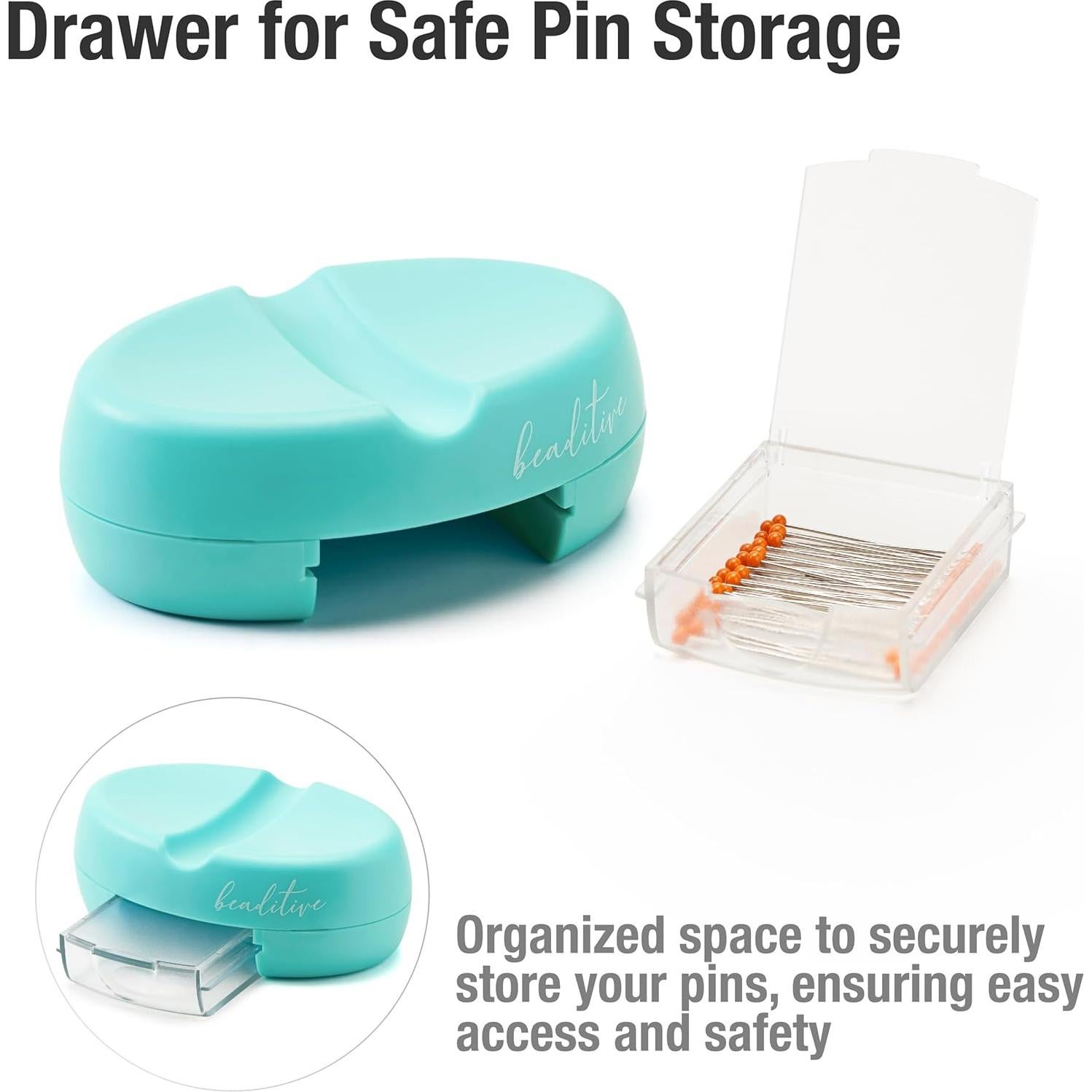 Cojín Magnético Beaditive para Alfileres con Cajón - 50 Alfileres
