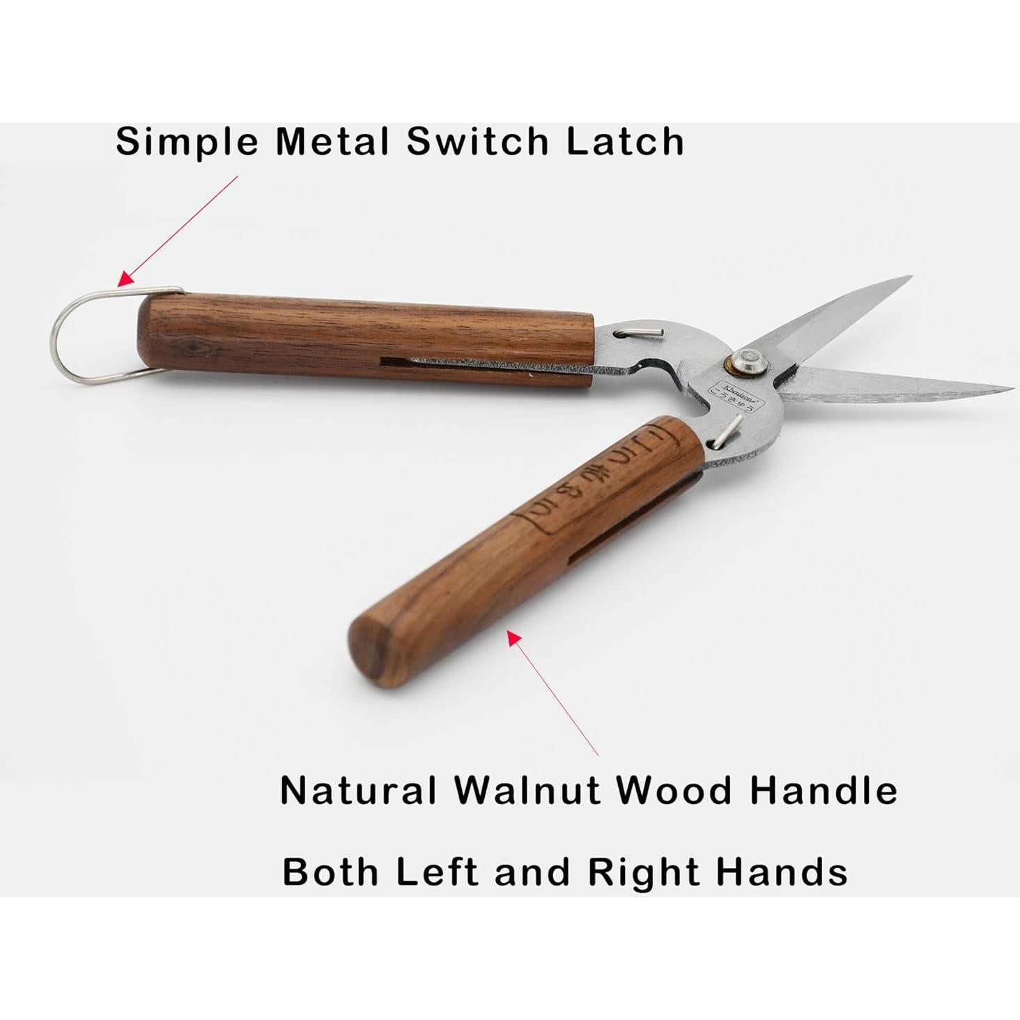 Tijeras de podar Kbenison 17.3 cm acero al carbono mango madera