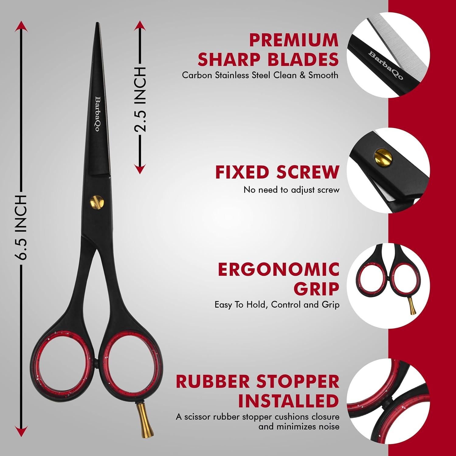 Tijeras de Corte de Cabello BarbaQo 16.5 cm Acero Inoxidable