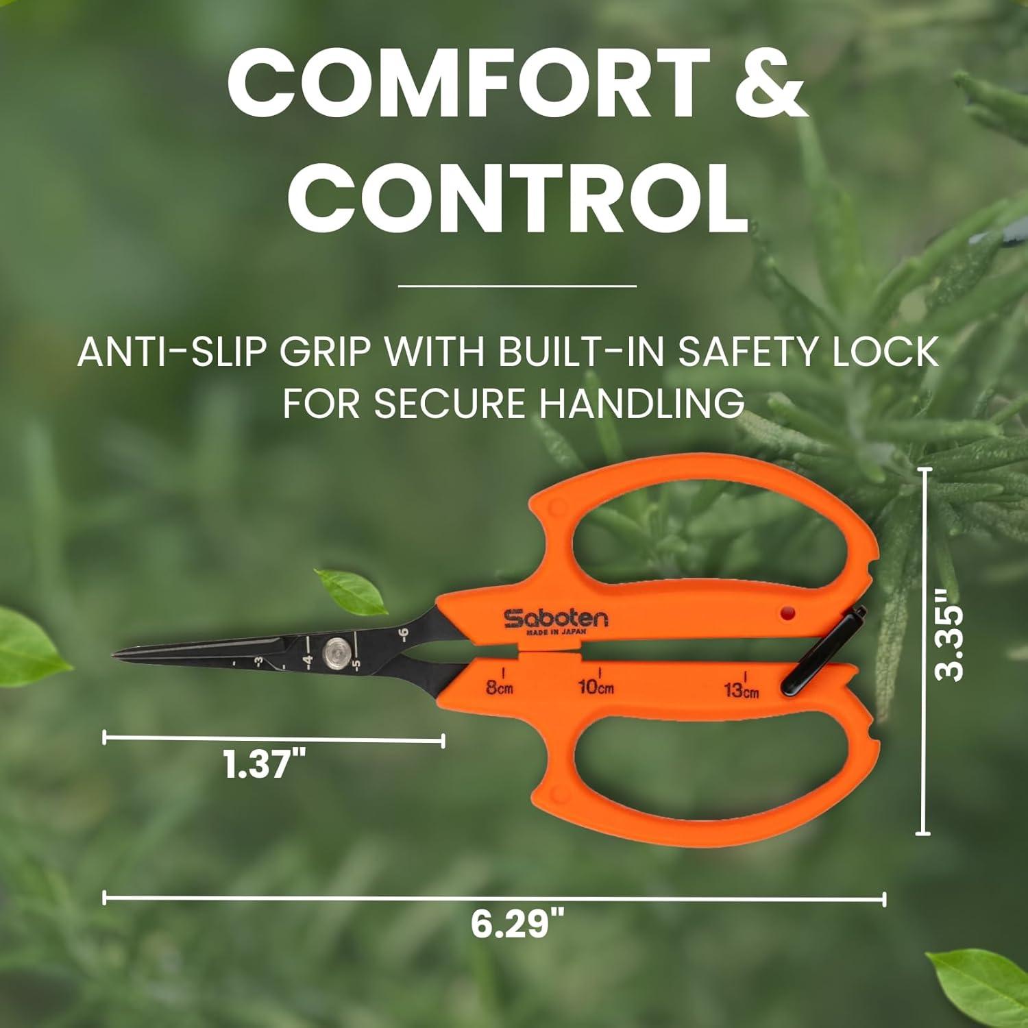 Tijeras de Cosecha Saboten PT-2 - Acero Inoxidable Japonés