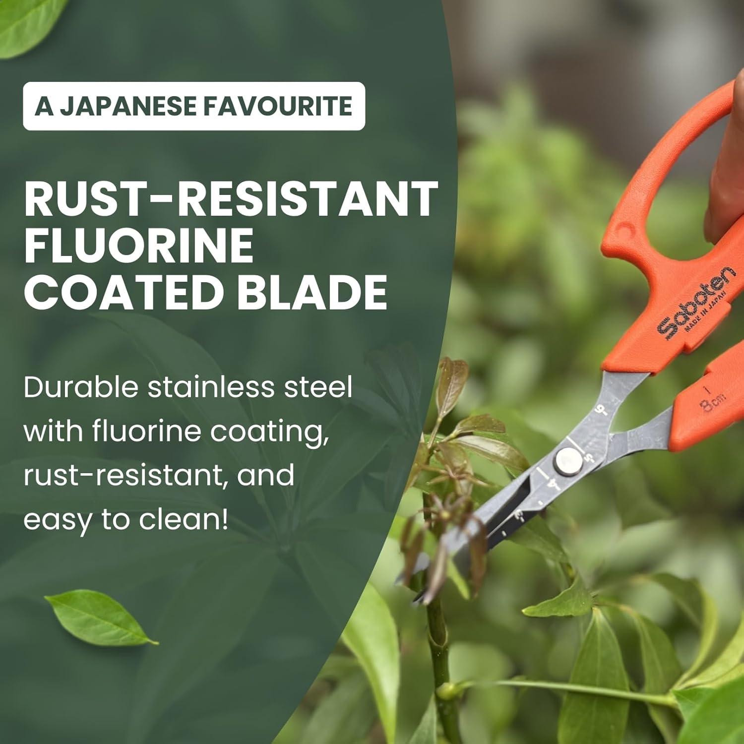 Tijeras de Cosecha Saboten PT-2 - Acero Inoxidable Japonés