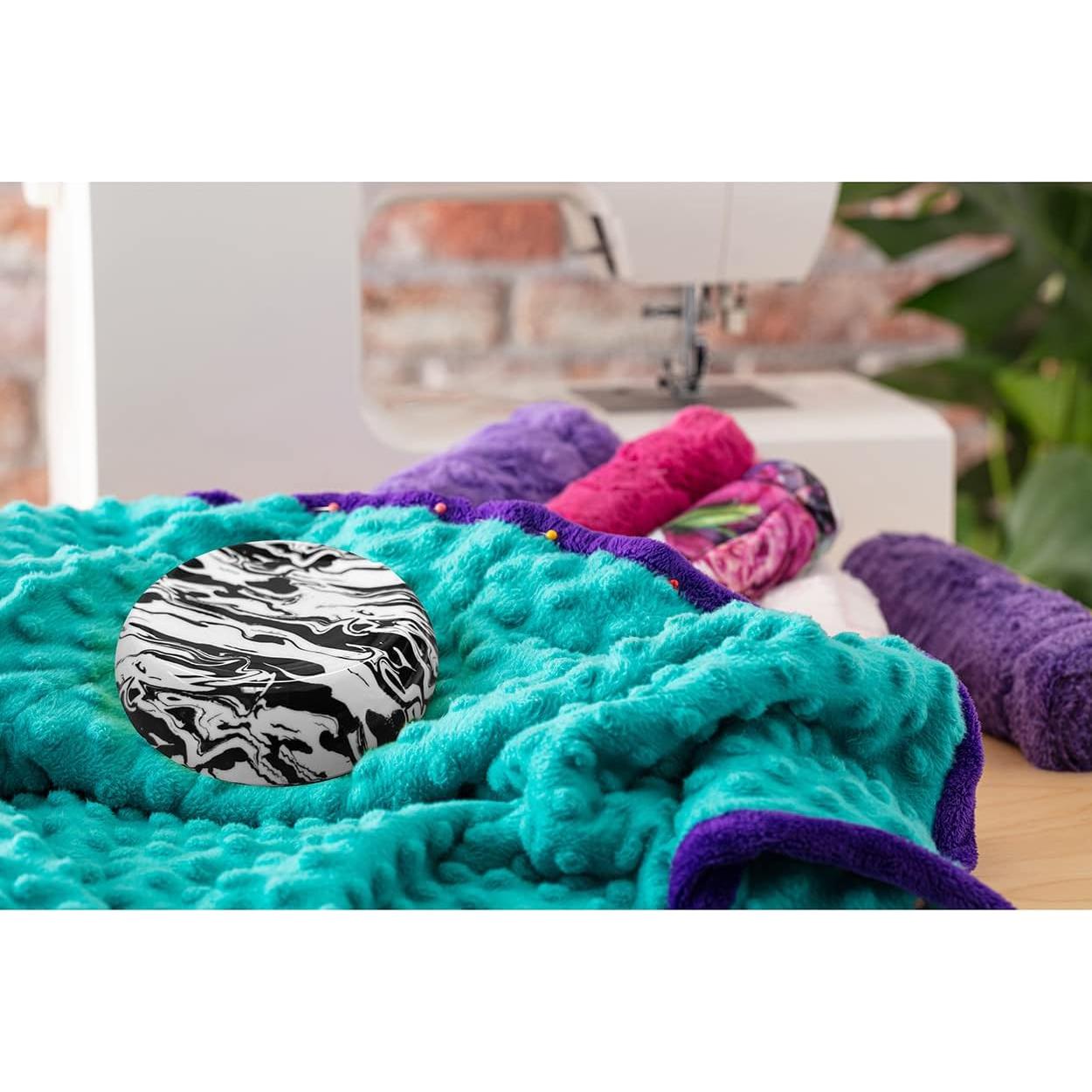 Alfilerero Magnético Grabbit Swirl Blanco/Negro 10.8 cm