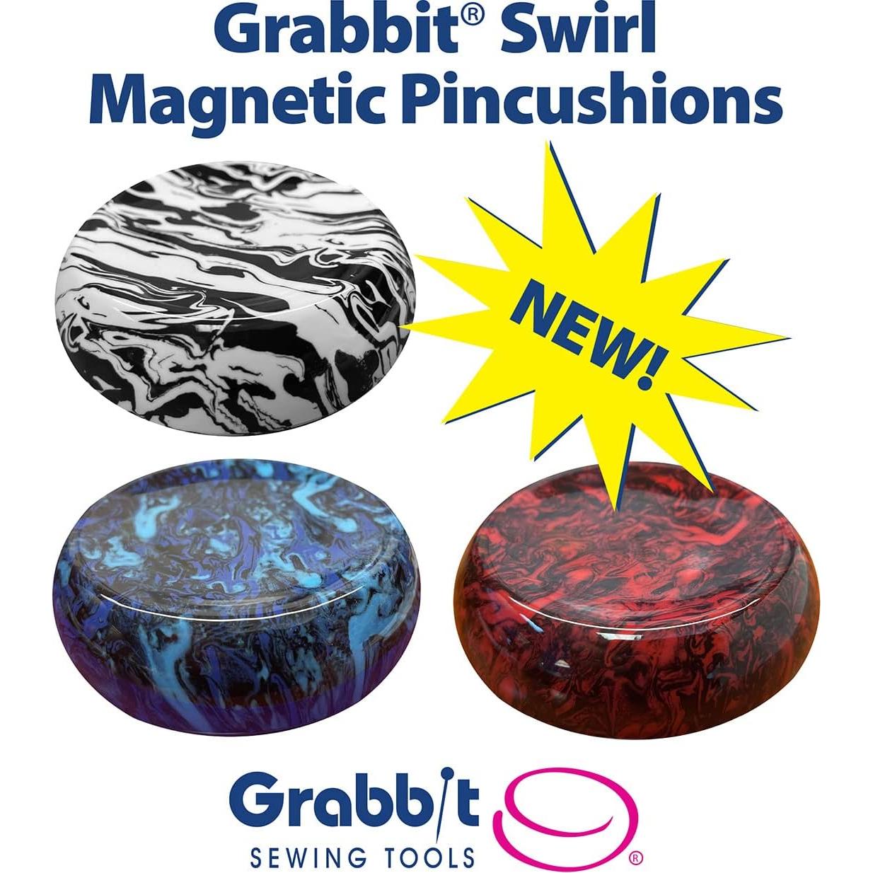 Alfilerero Magnético Grabbit Swirl Blanco/Negro 10.8 cm