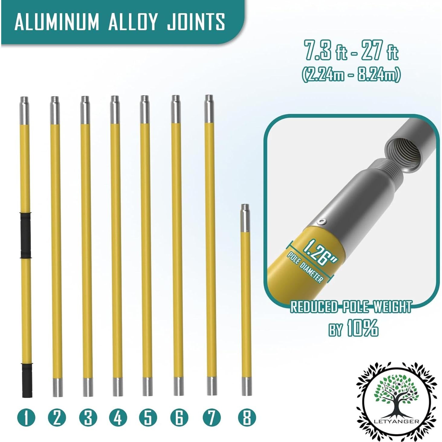 Sierra de Poste Extensible LETYANGER 2.2-8.2 m con Podadora