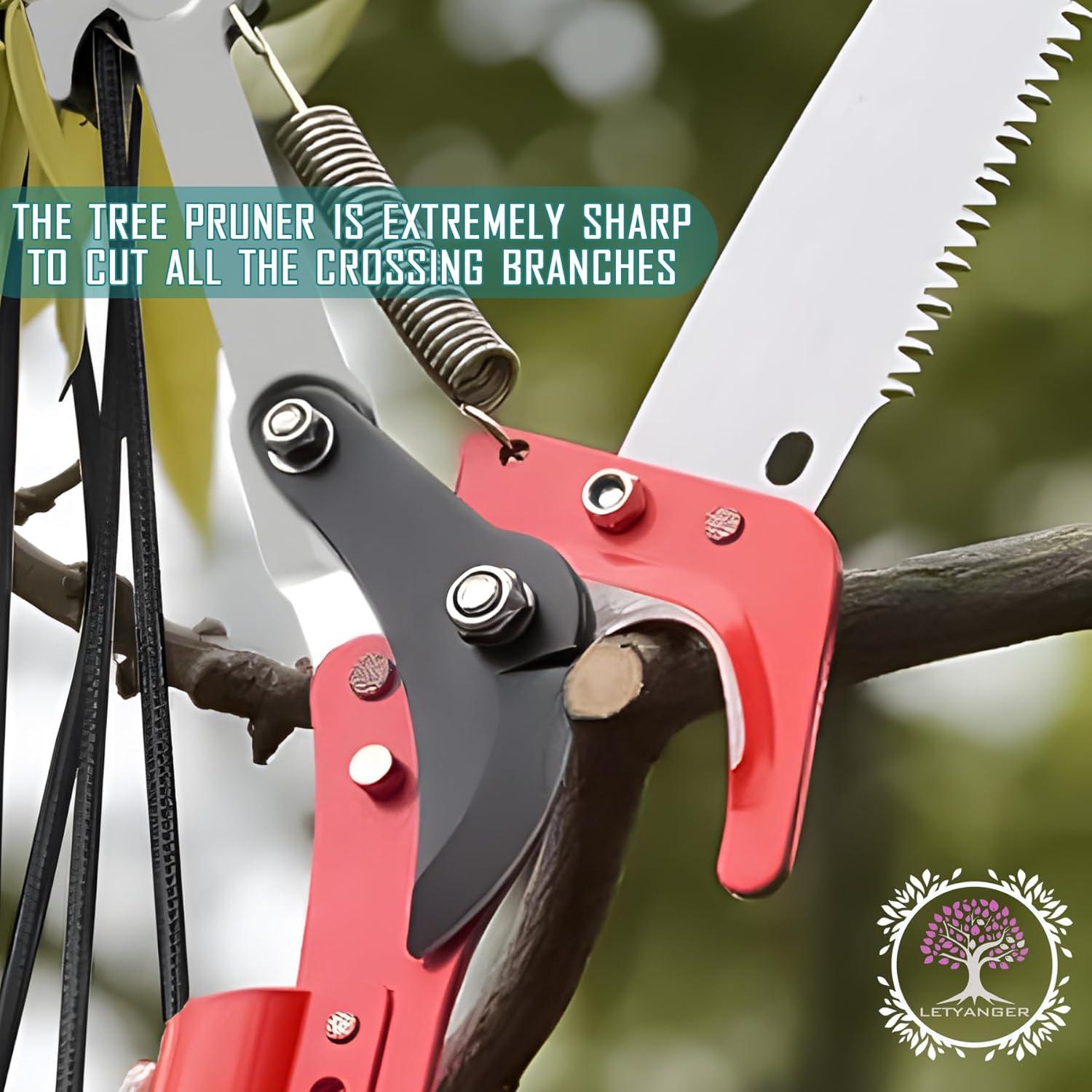 Sierra de Poste Extensible LETYANGER 2.2-8.2 m con Podadora