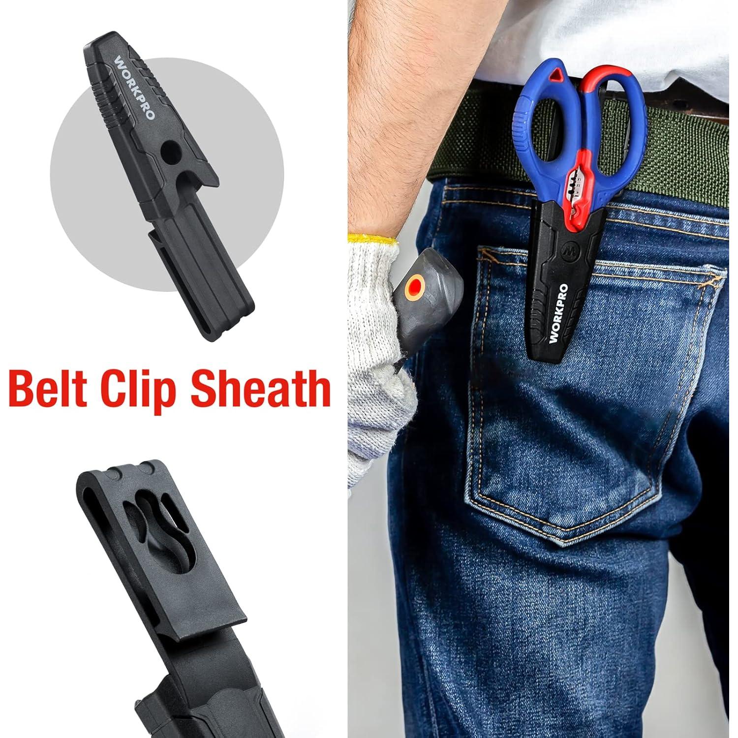 Tijeras de Electricista WORKPRO 16.3 cm Acero Inoxidable con Pelacables