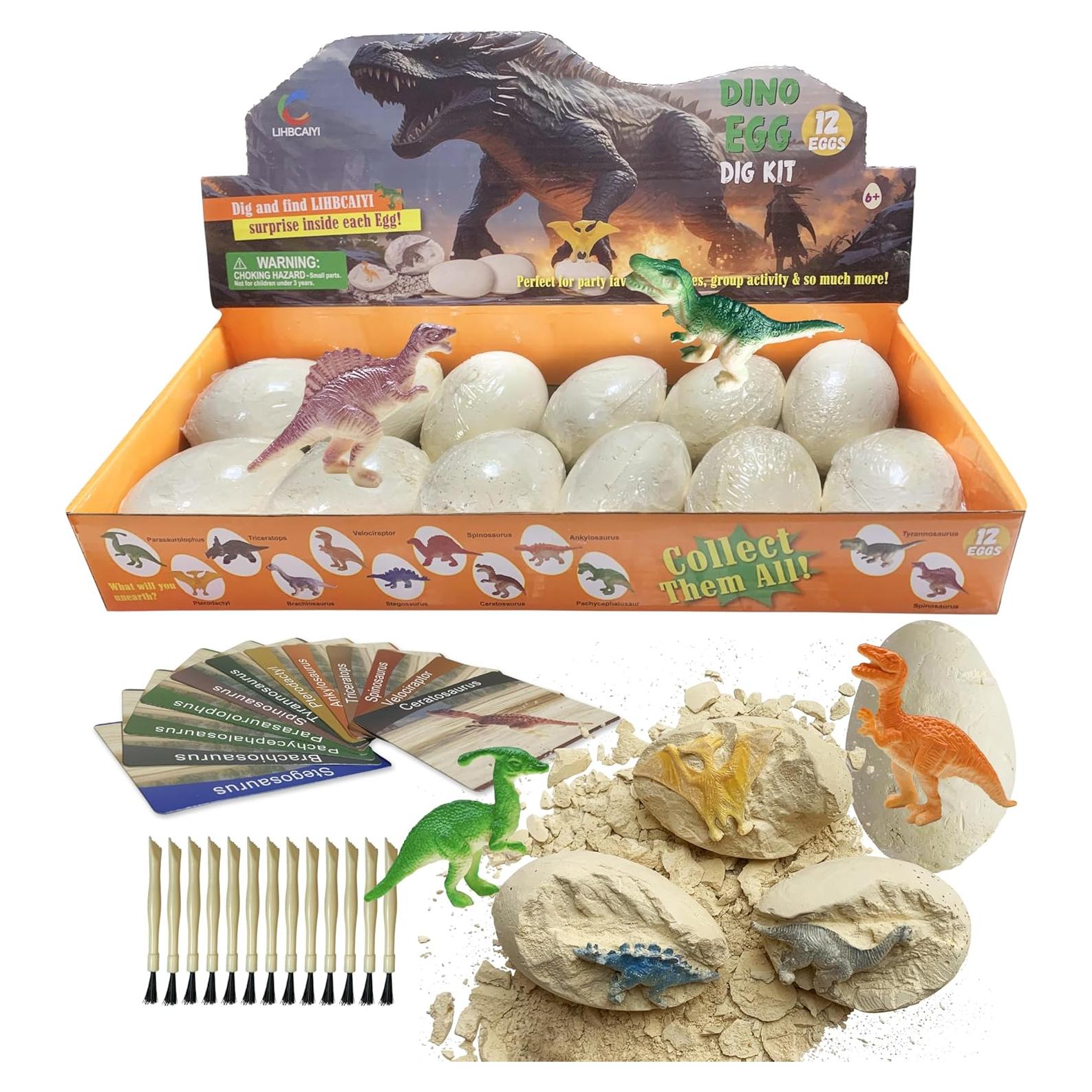 Kit de Excavación de Huevos de Dinosaurio 12 Piezas LIHBCAIYI
