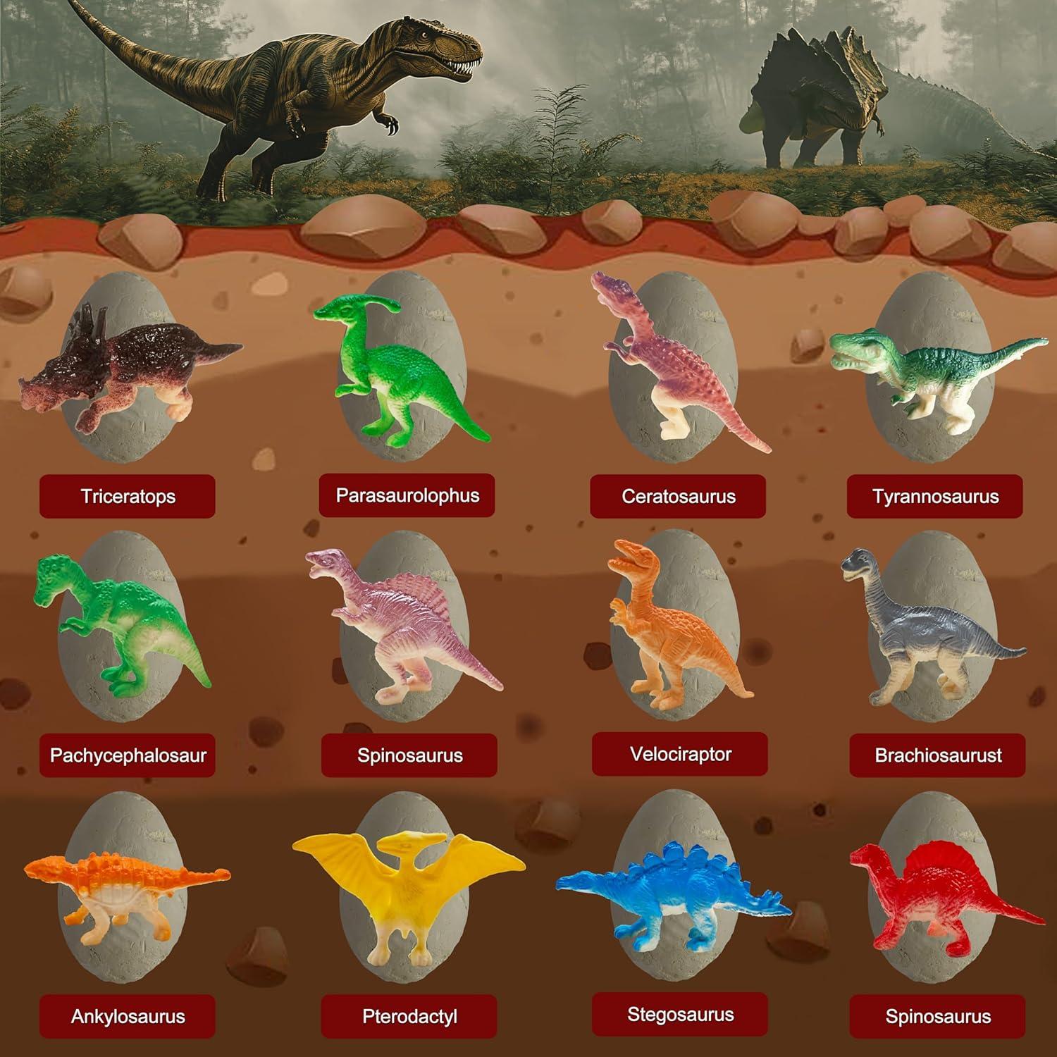 Kit de Excavación de Huevos de Dinosaurio 12 Piezas LIHBCAIYI