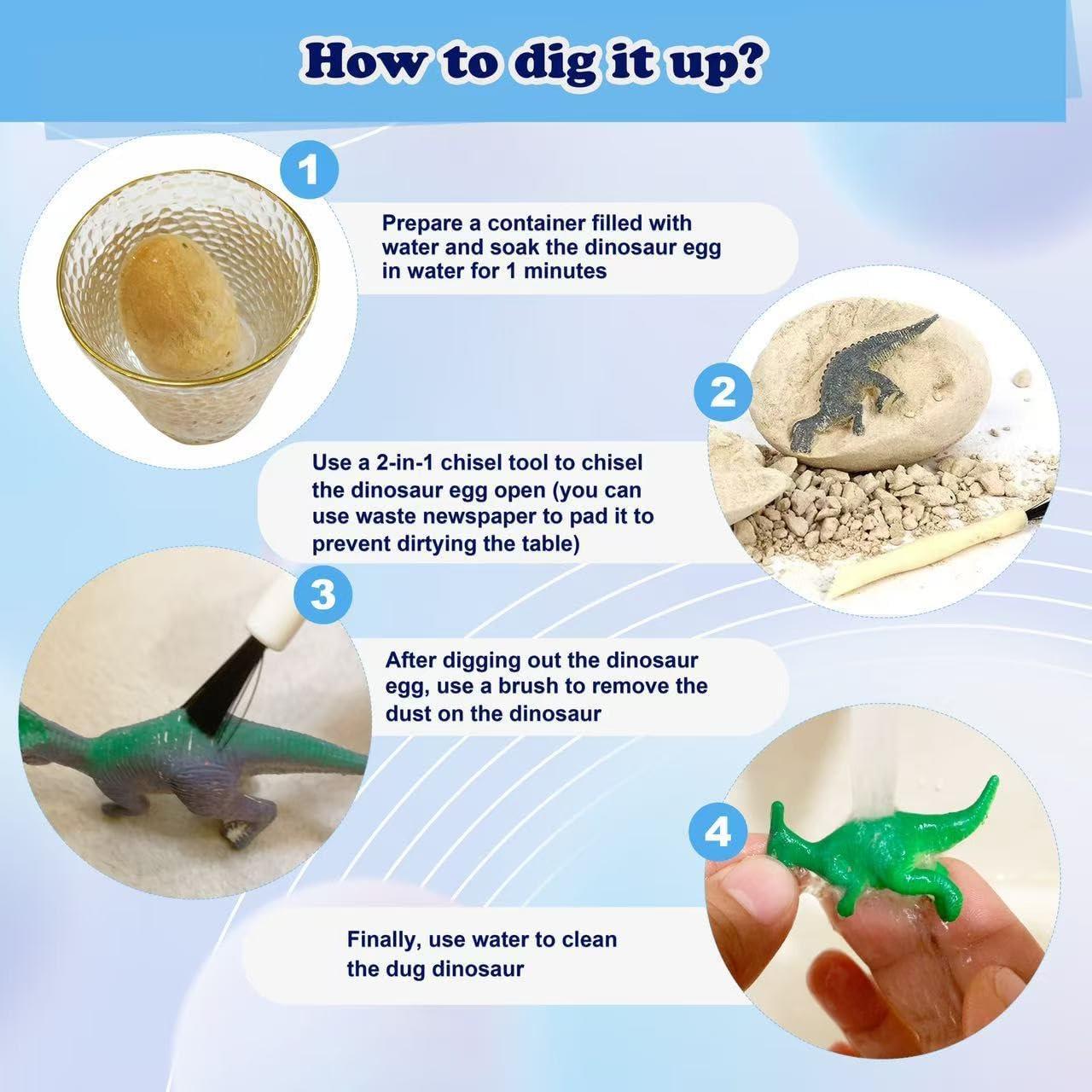 Kit de Excavación de Huevos de Dinosaurio 12 Piezas LIHBCAIYI