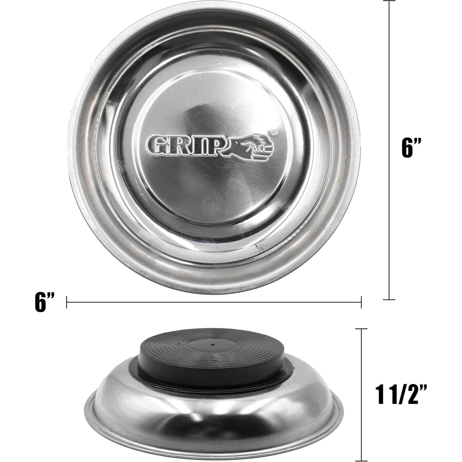 Bandeja Magnética de Piezas Grip-On 15.24 cm Acero Inoxidable