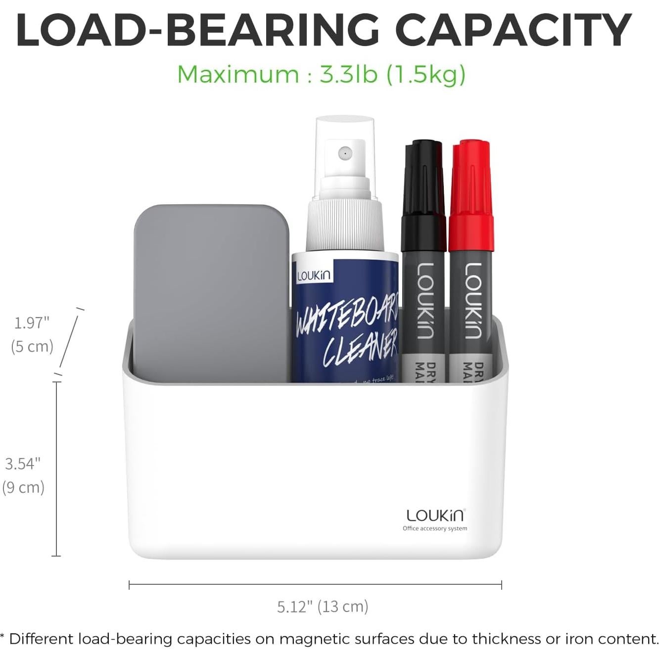 Soporte Magnético Loukin para Marcadores y Control Remoto - Blanco