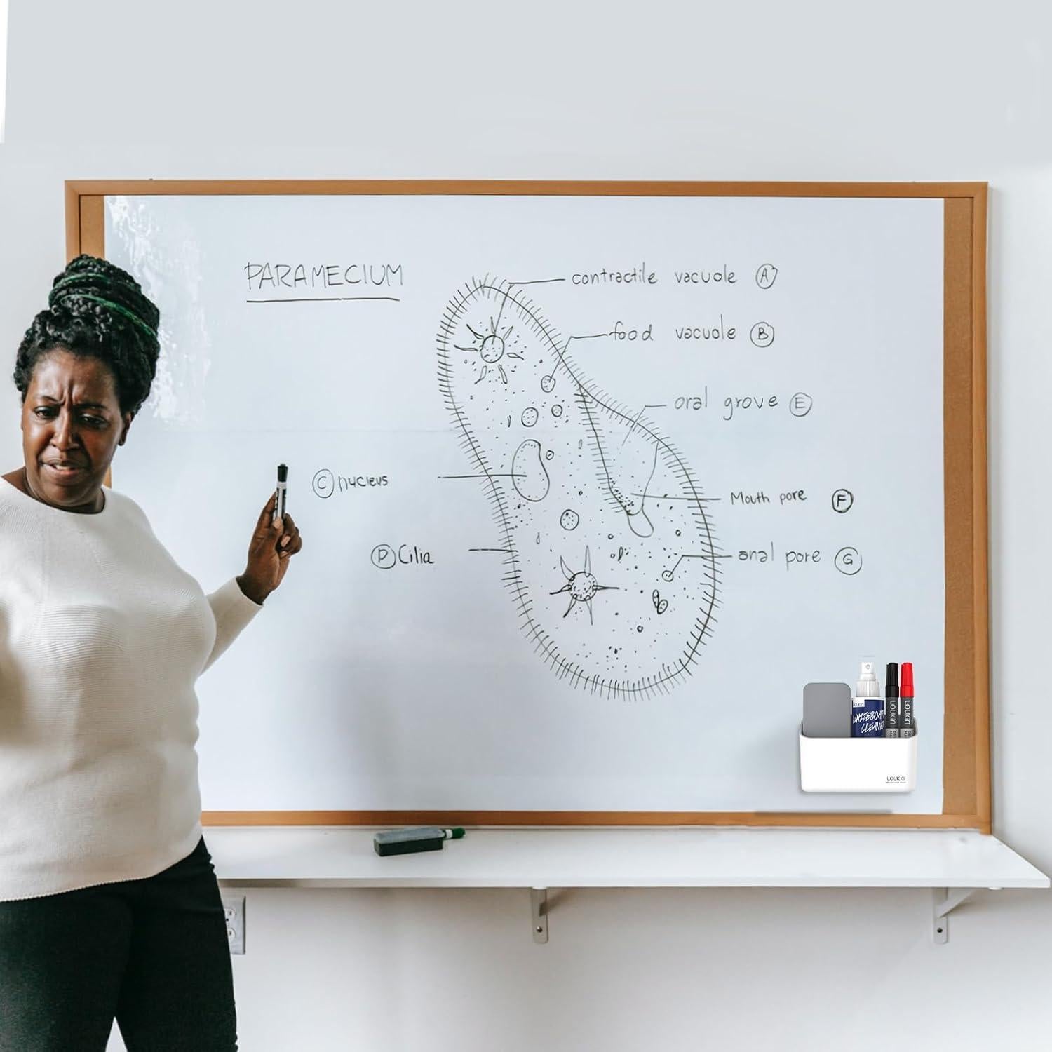 Soporte Magnético Loukin para Marcadores y Control Remoto - Blanco