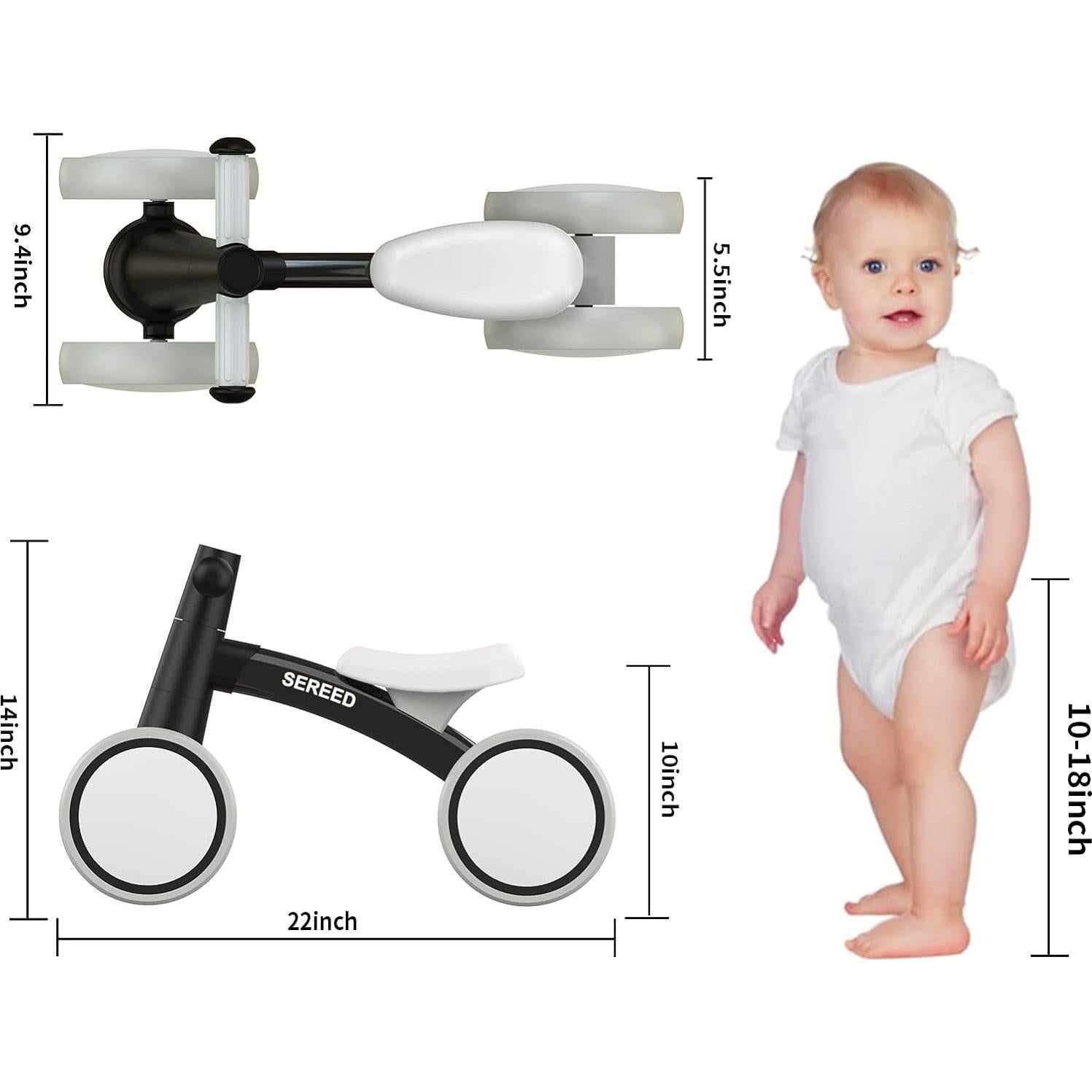 Bicicleta de Equilibrio SEREED UD30 para Bebés 1-2 Años