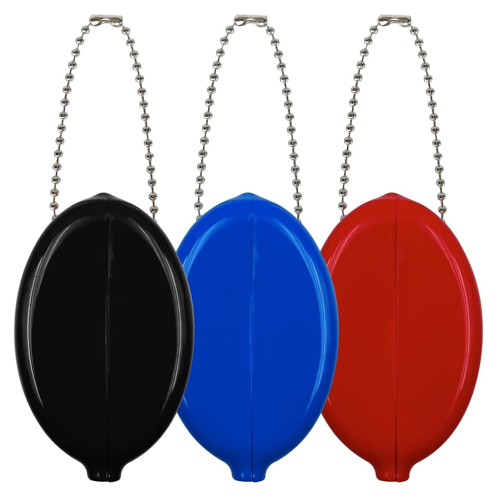 Monedero Ovalado de Goma DEEZOMO 3 Piezas 5x7.6cm Colores