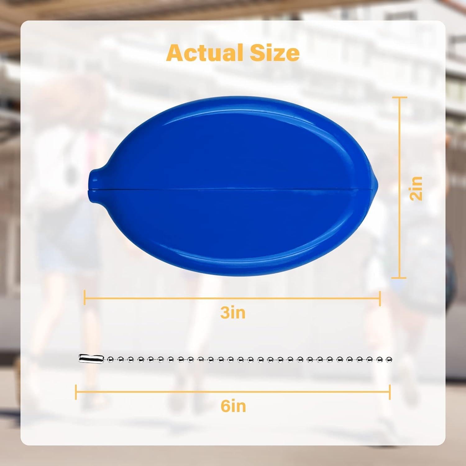 Monedero Ovalado de Goma DEEZOMO 3 Piezas 5x7.6cm Colores