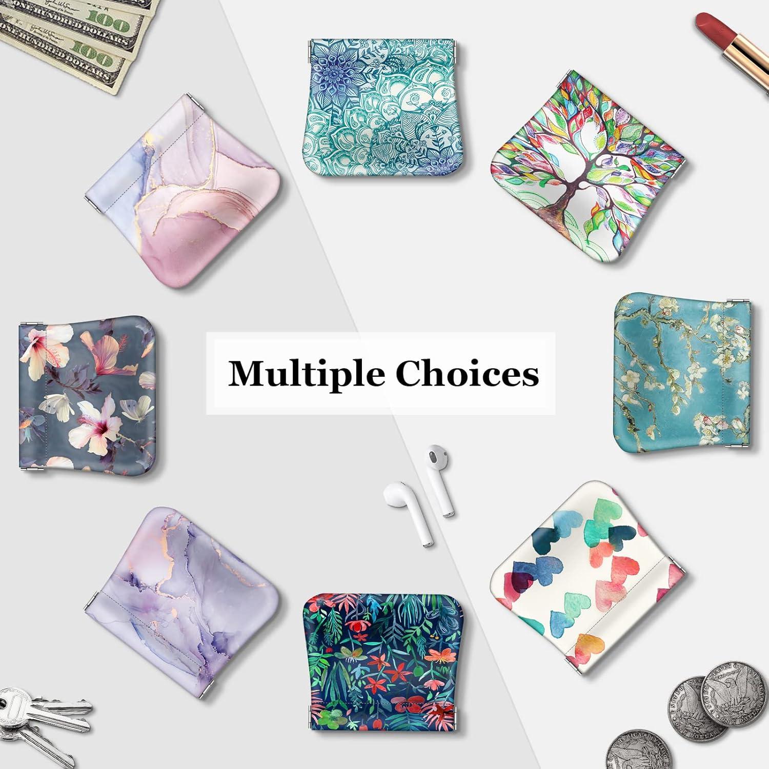 Monedero Squeeze Fintie de Cuero PU para Mujer - Corazones Lluviosos