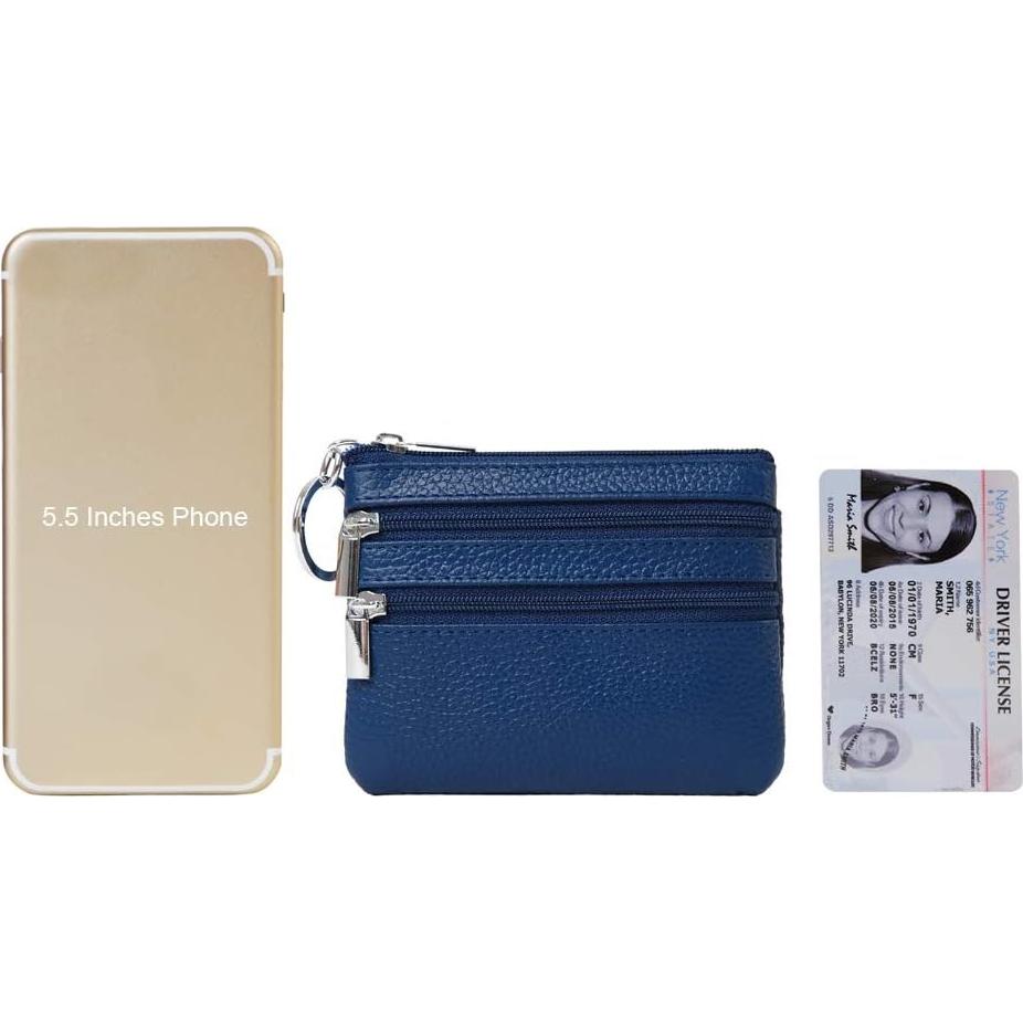 Monedero de Cuero Genuino Cynure para Mujeres Mini 11x9 cm