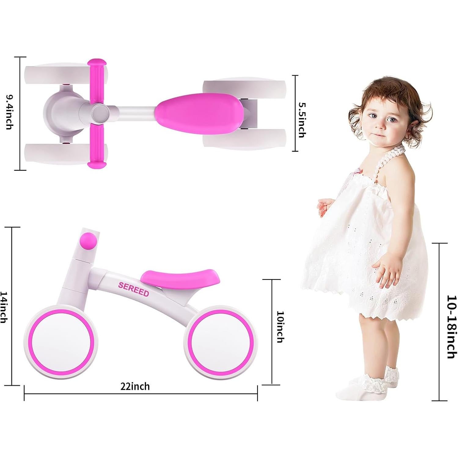 Bicicleta de Equilibrio SEREED UD30 para Bebés 12-24 Meses