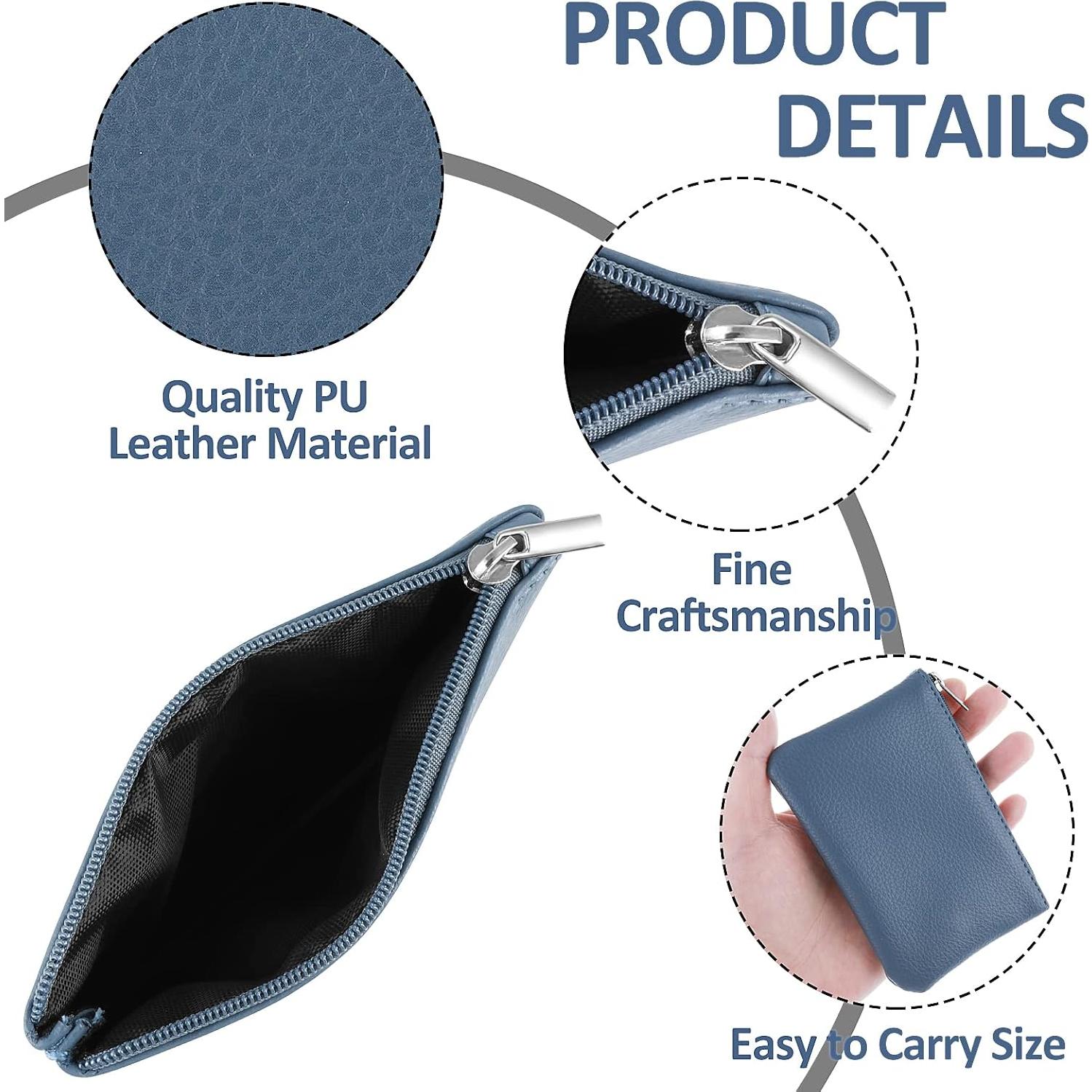 2 Monederos de PU TIESOME Azul y Verde Claro para Mujeres