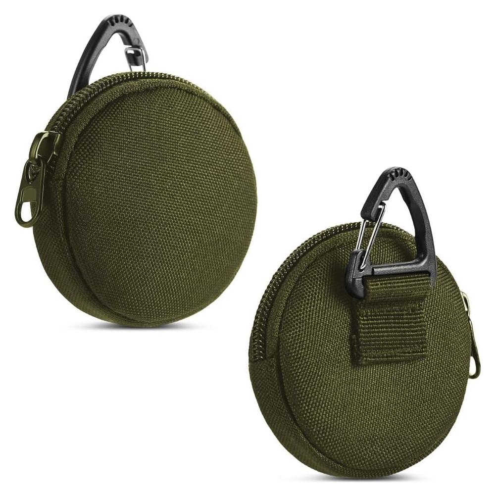 Monedero Táctico con Llavero 900D Oxford 7.5cm Verde 2PCS
