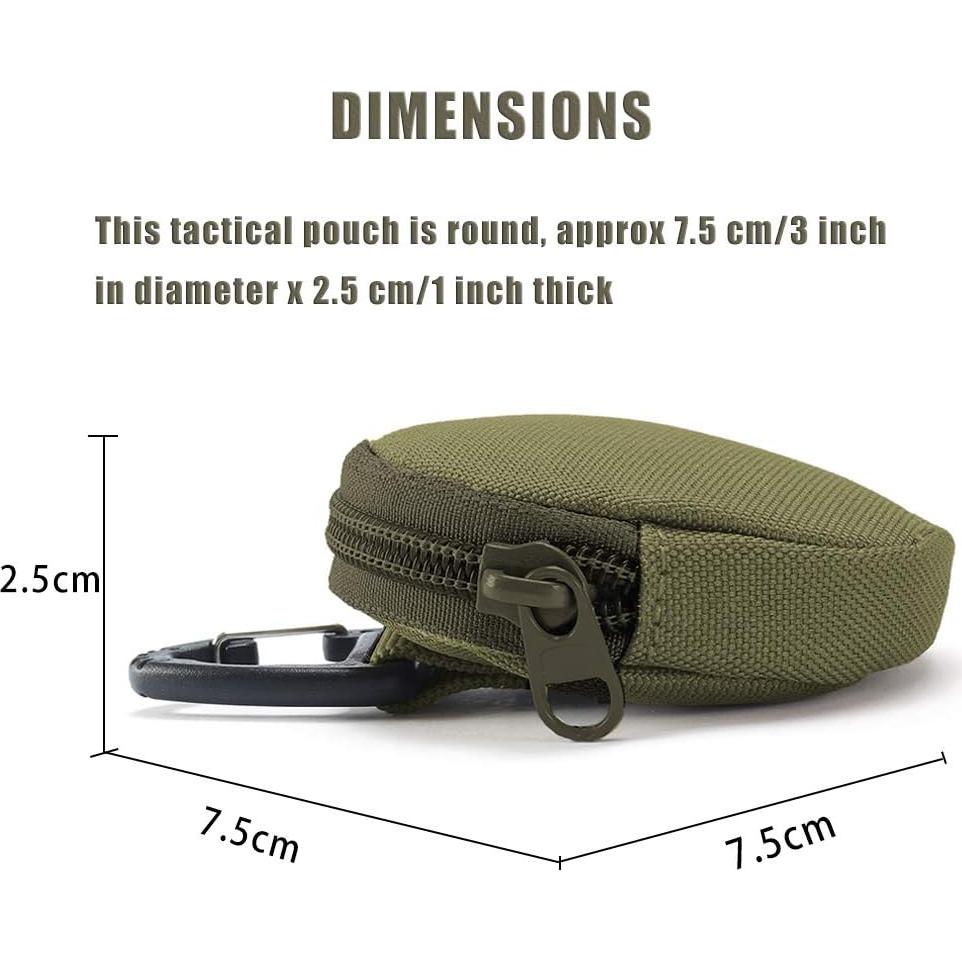 Monedero Táctico con Llavero 900D Oxford 7.5cm Verde 2PCS