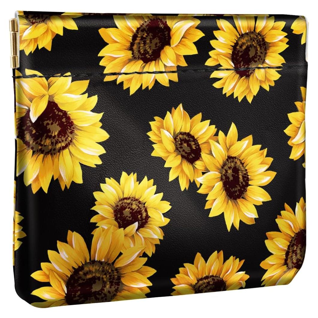 Monedero de Presión Pequeño Girasoles para Mujeres