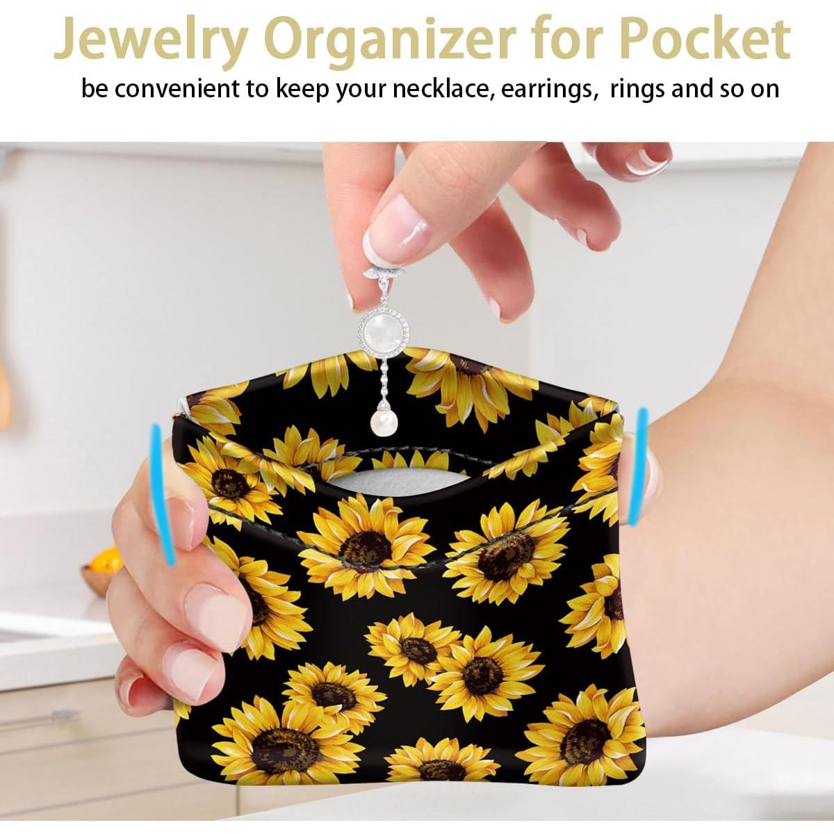 Monedero de Presión Pequeño Girasoles para Mujeres