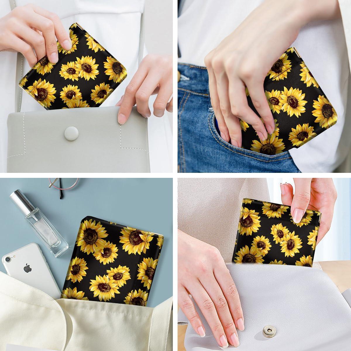 Monedero de Presión Pequeño Girasoles para Mujeres