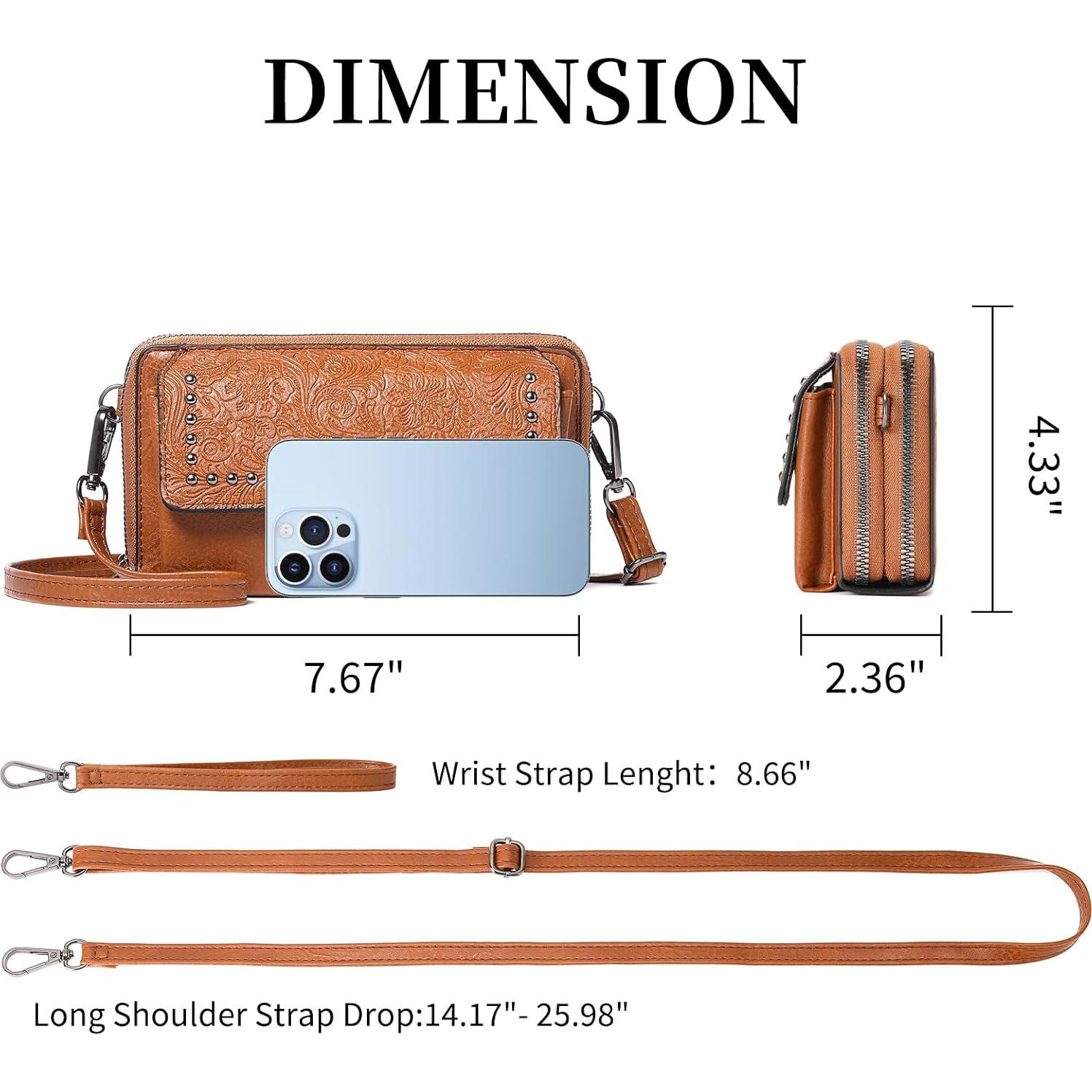 Bolso Cruzado FALAN MULE de Cuero para Mujeres Marrón