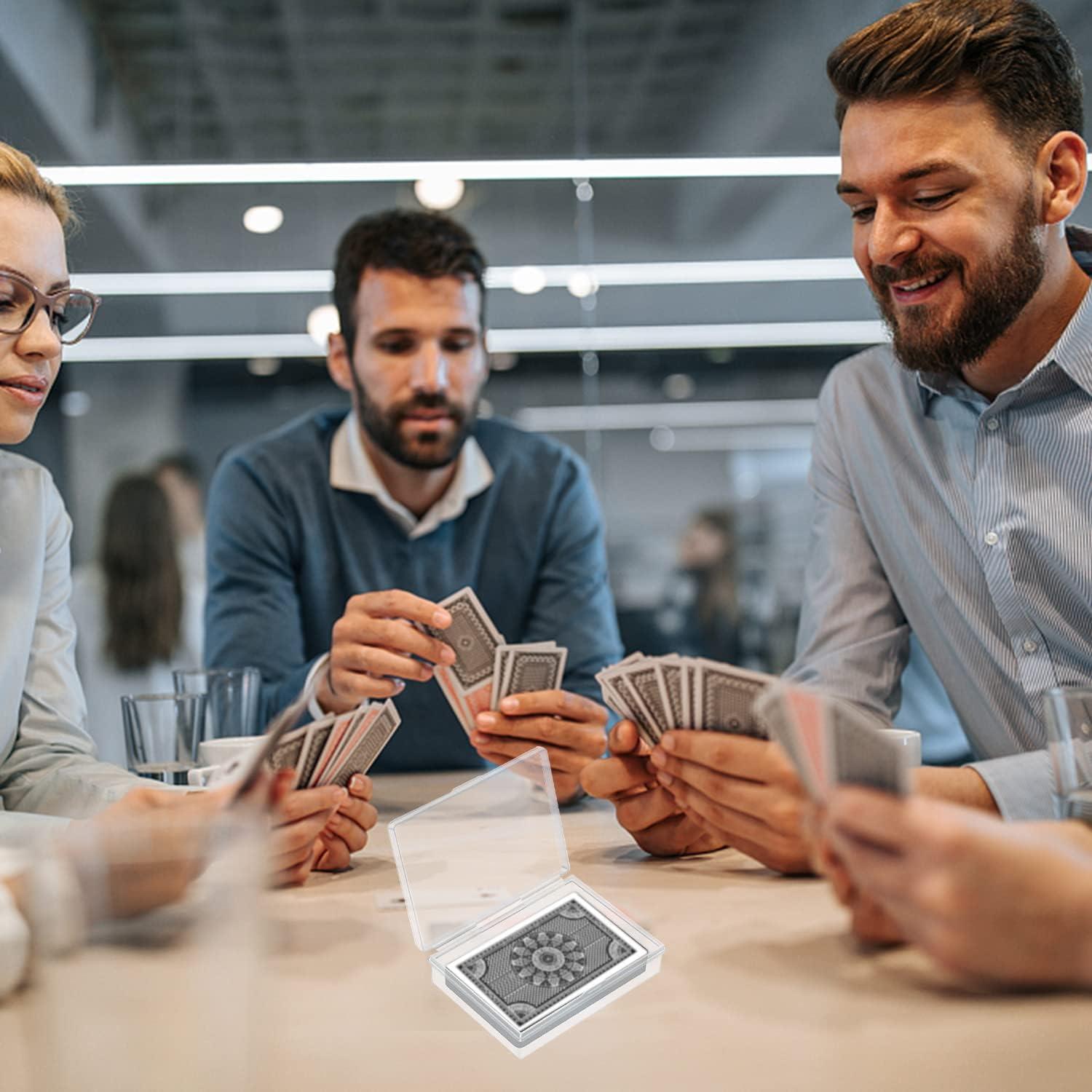 Estuches de Cartas IOKUKI 4 Pcs Plástico Transparente 10.4x7.6cm